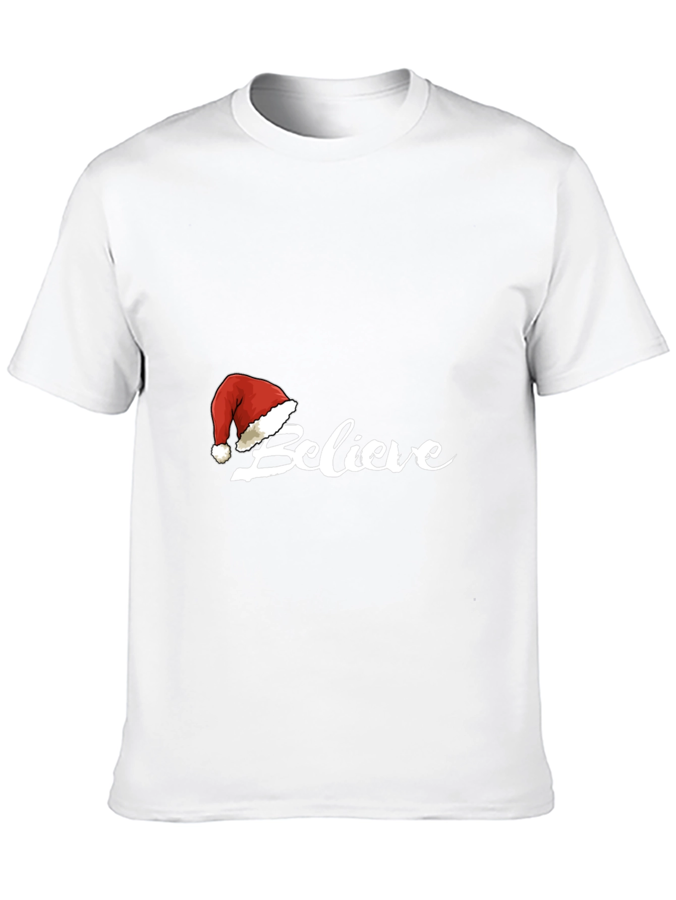 Believe Christmas Santa Hat T-Shirt