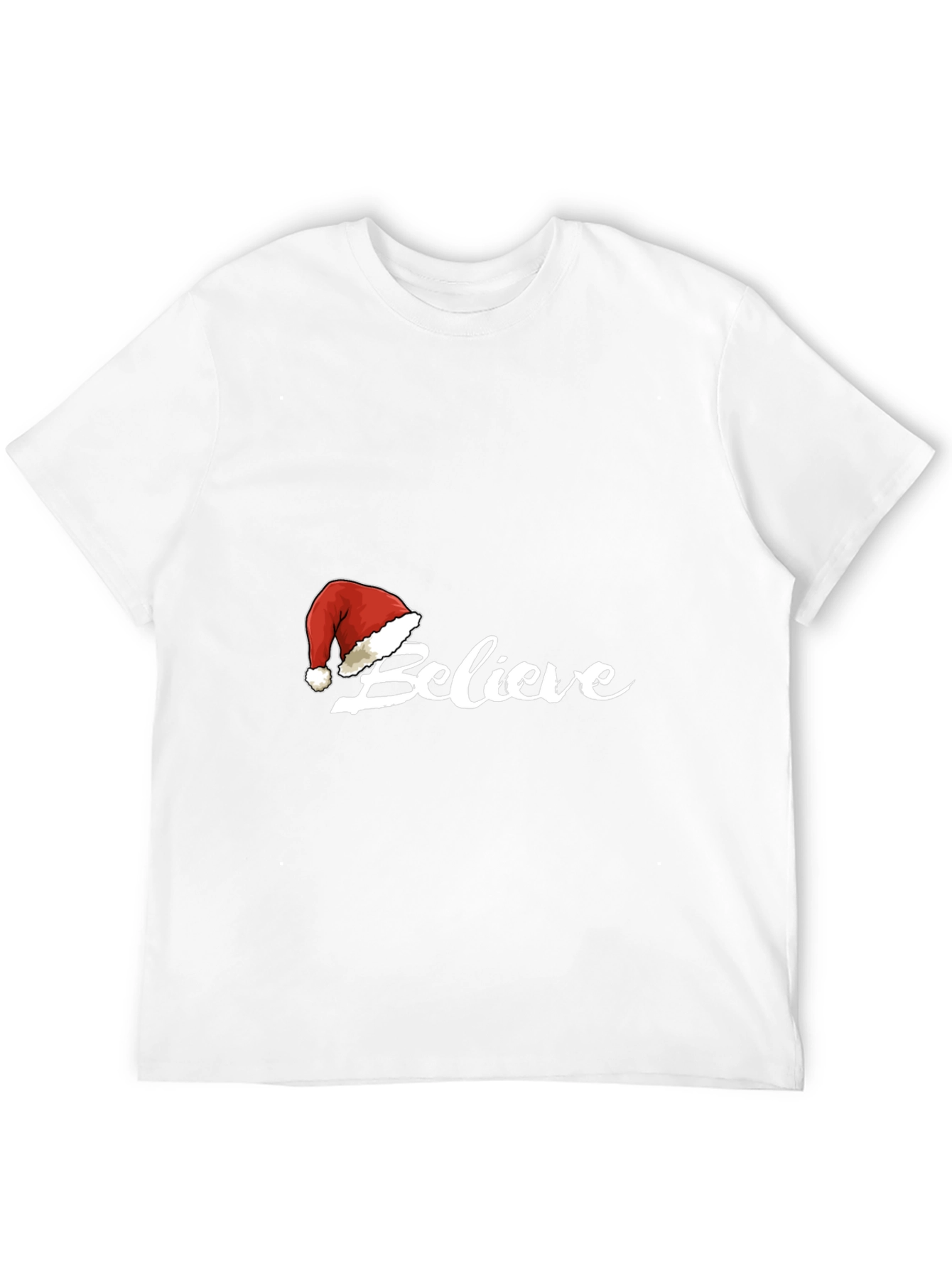Believe Christmas Santa Hat T-Shirt