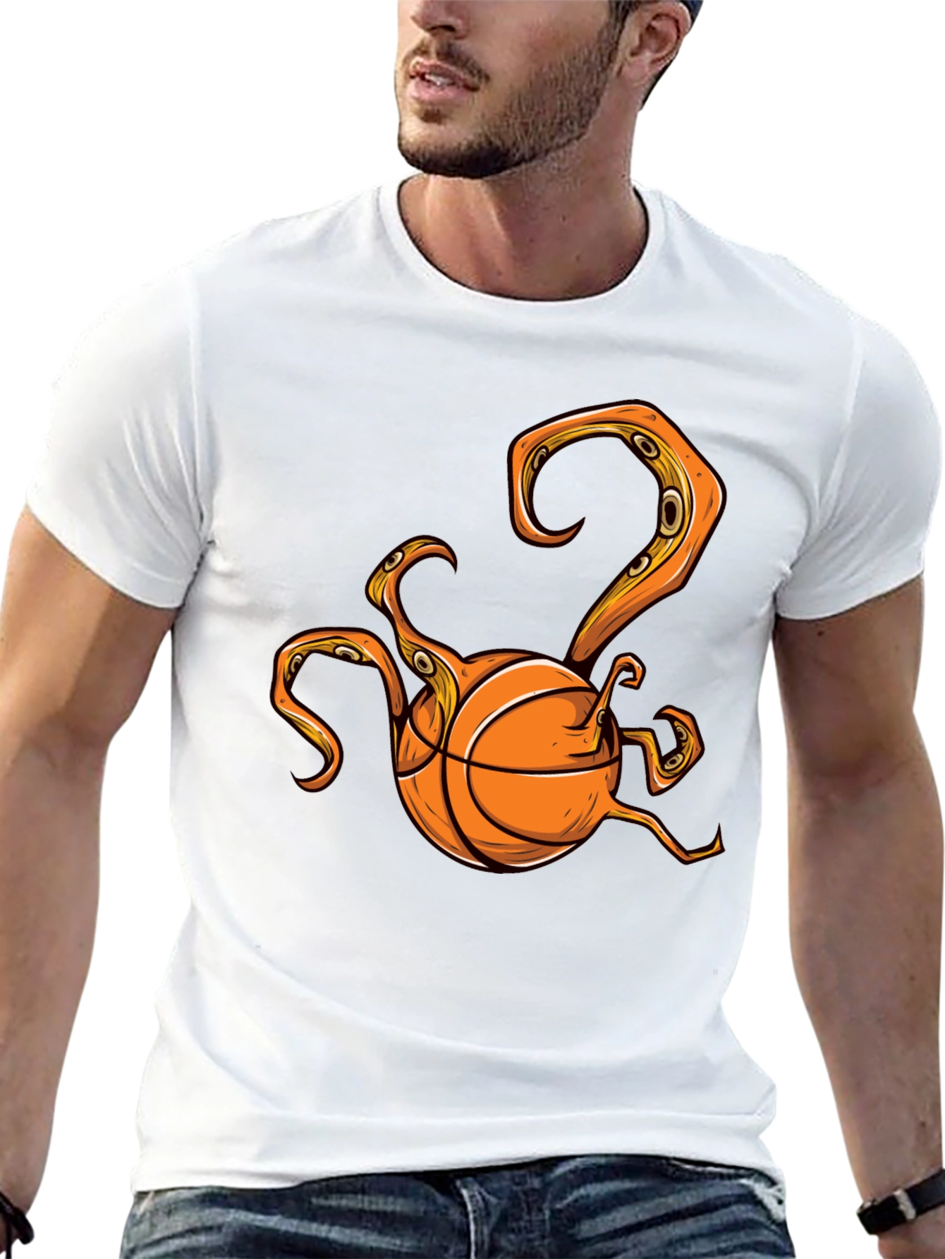 Flying Spaghetti Monster Basketball T-Shirt