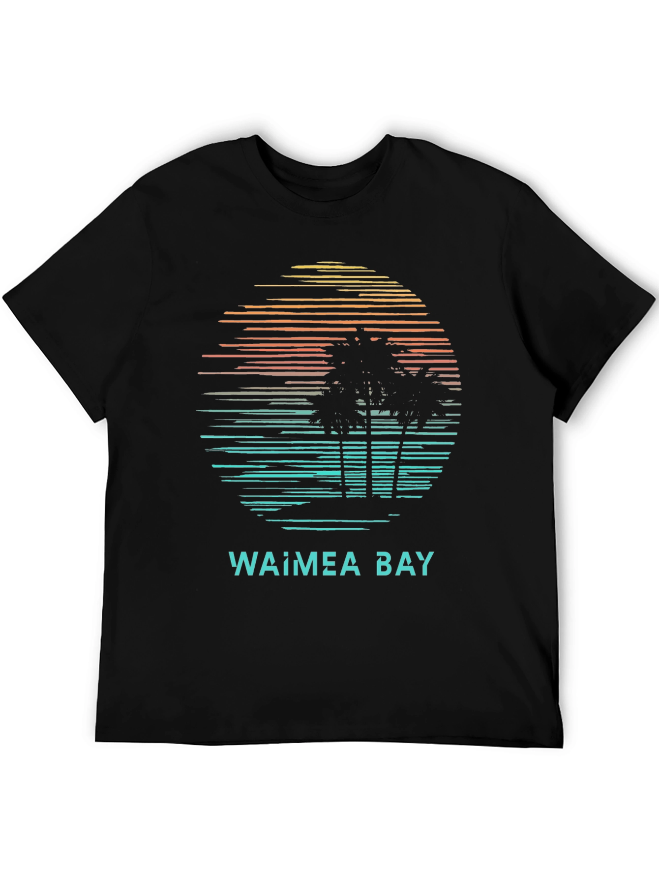 Waimea Bay Sunset T-Shirt: Retro Beach Vibes