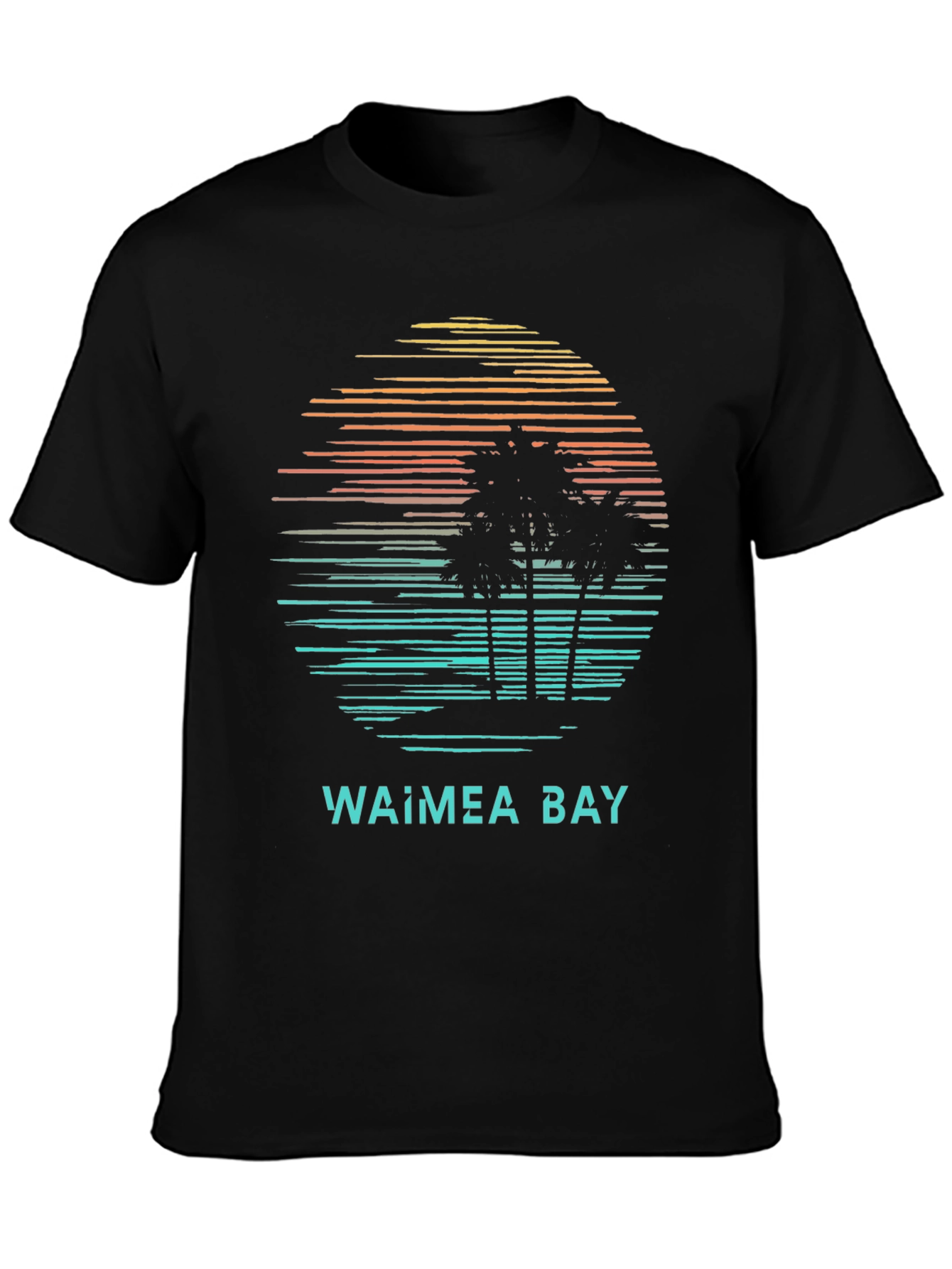 Waimea Bay Sunset T-Shirt: Retro Beach Vibes
