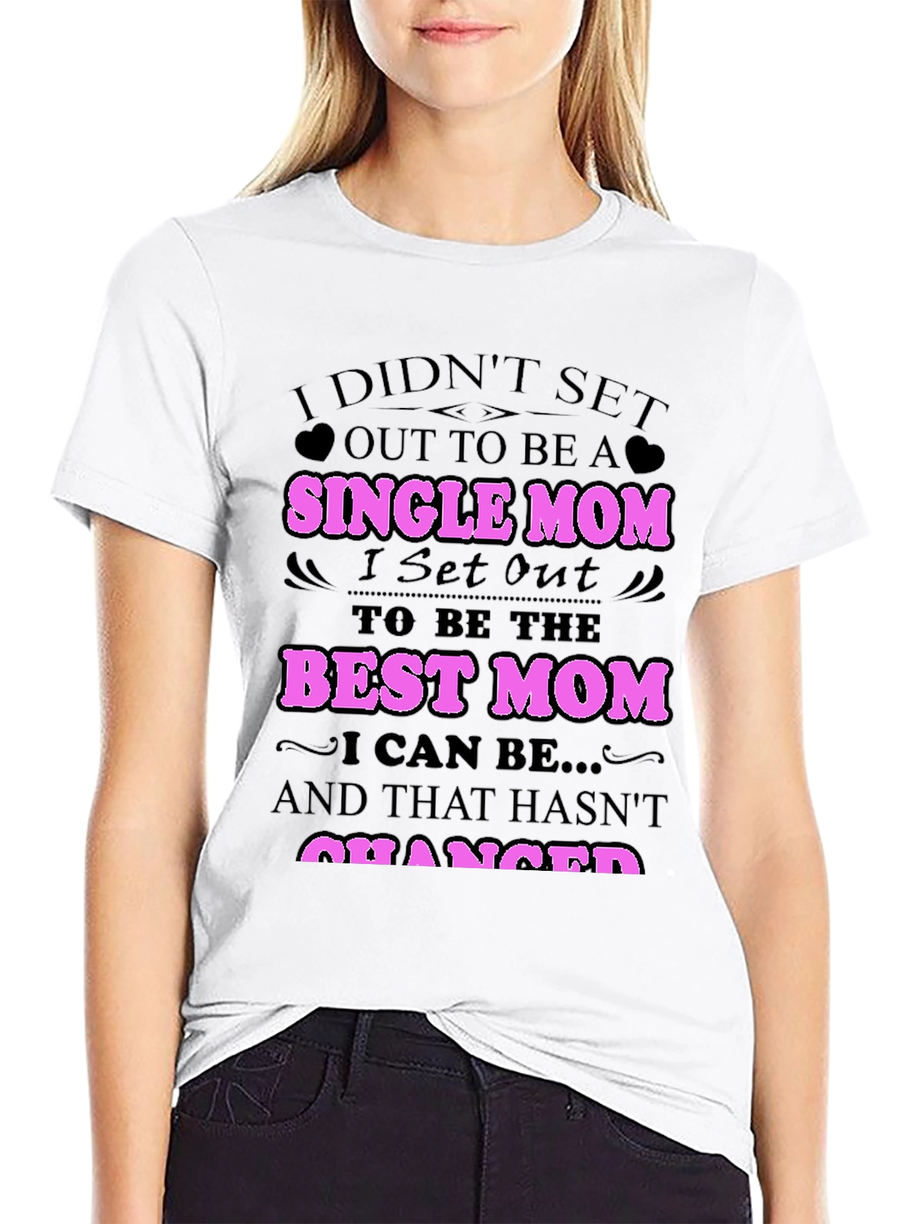 Single Mom Best Mom Graphic T-Shirt