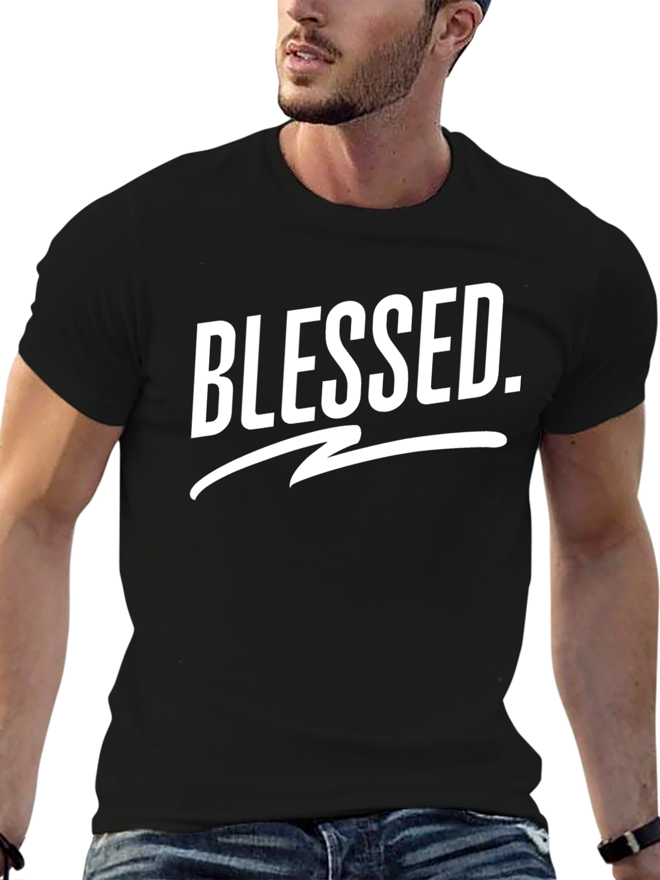 Blessed Graphic T-Shirt - Stylish Black Tee