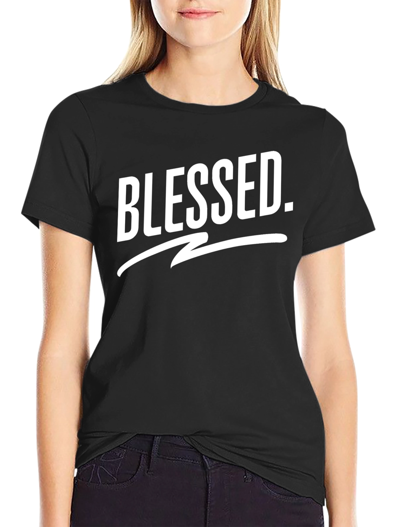 Blessed Graphic T-Shirt - Stylish Black Tee