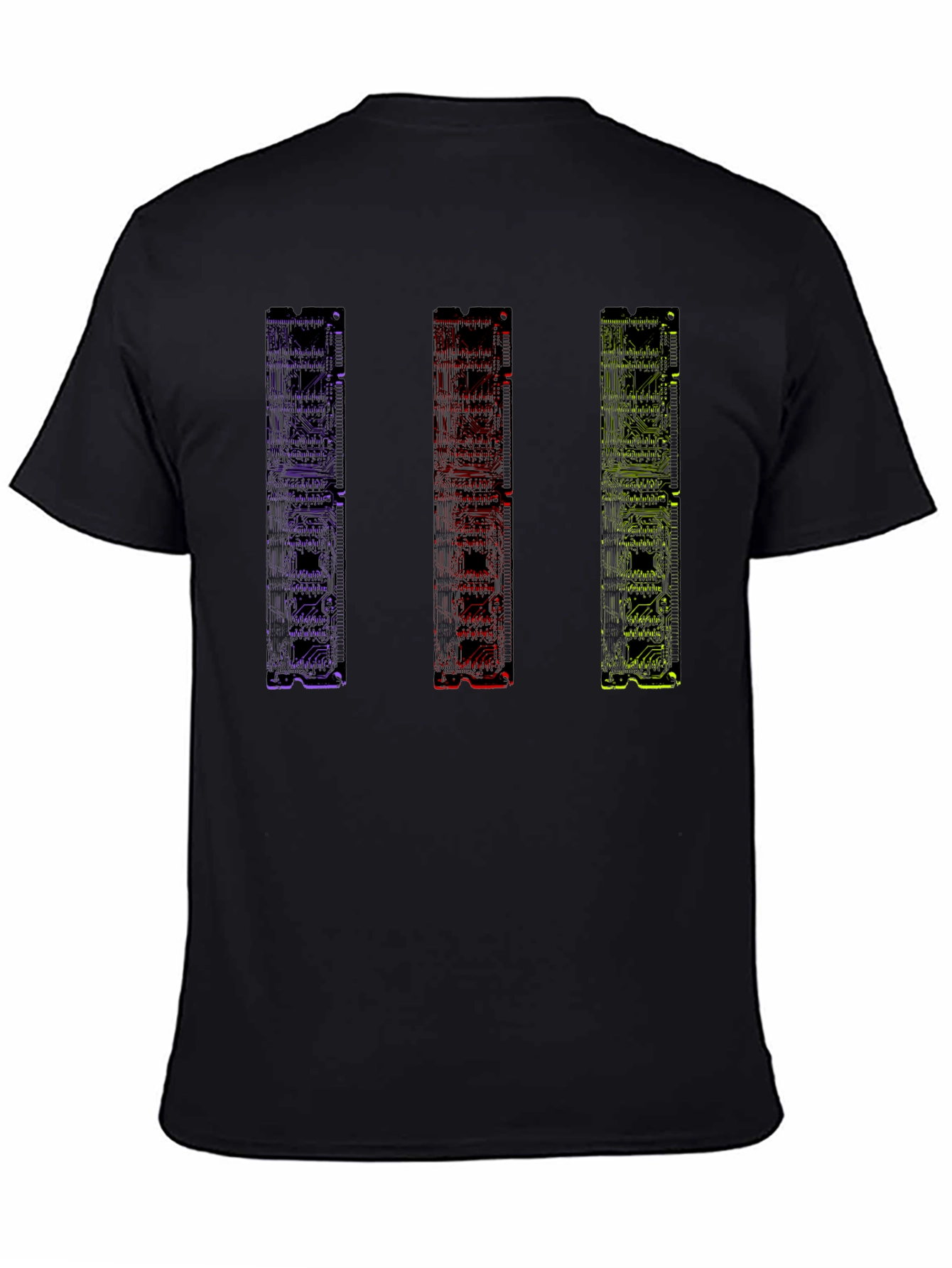 Geometric Circuit Board Mens Graphic T-Shirt