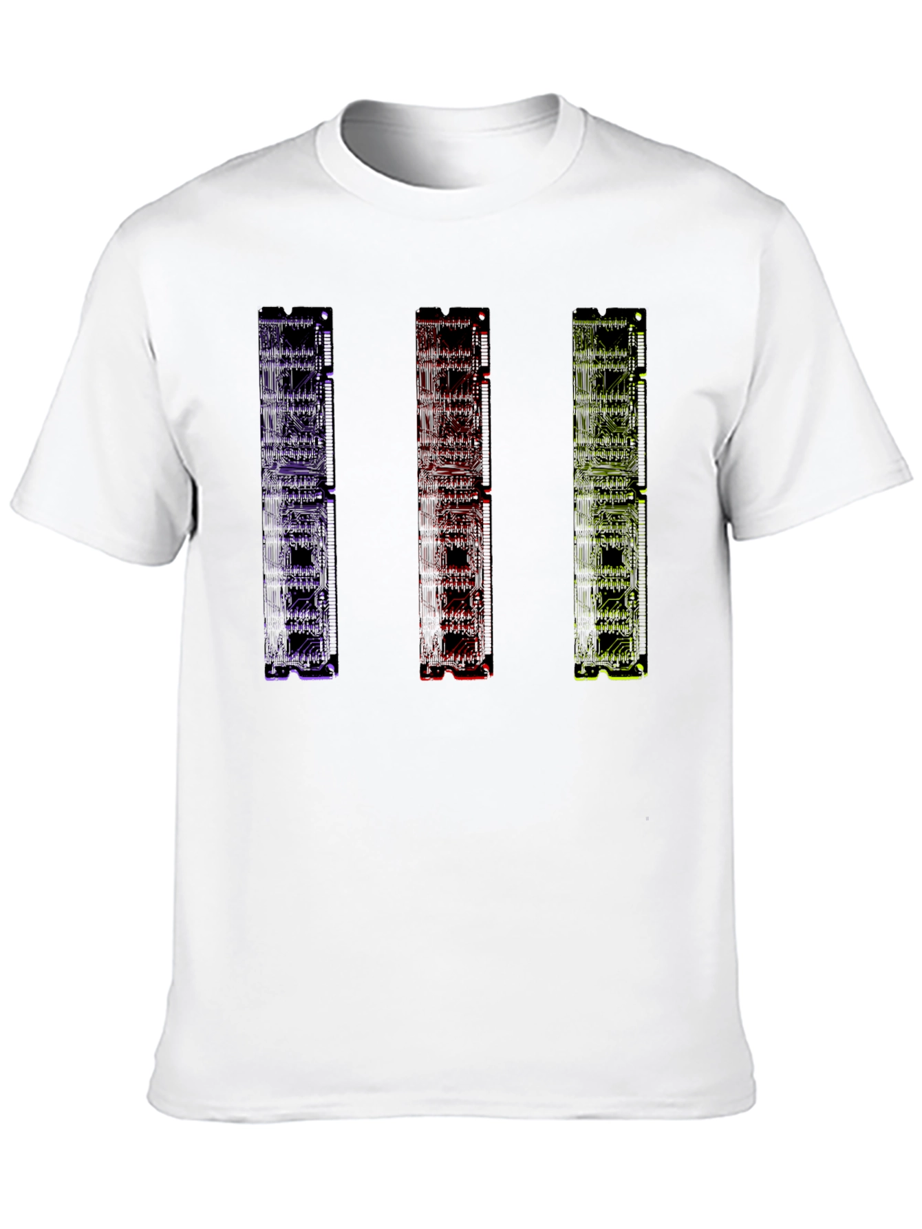 Geometric Circuit Board Mens Graphic T-Shirt