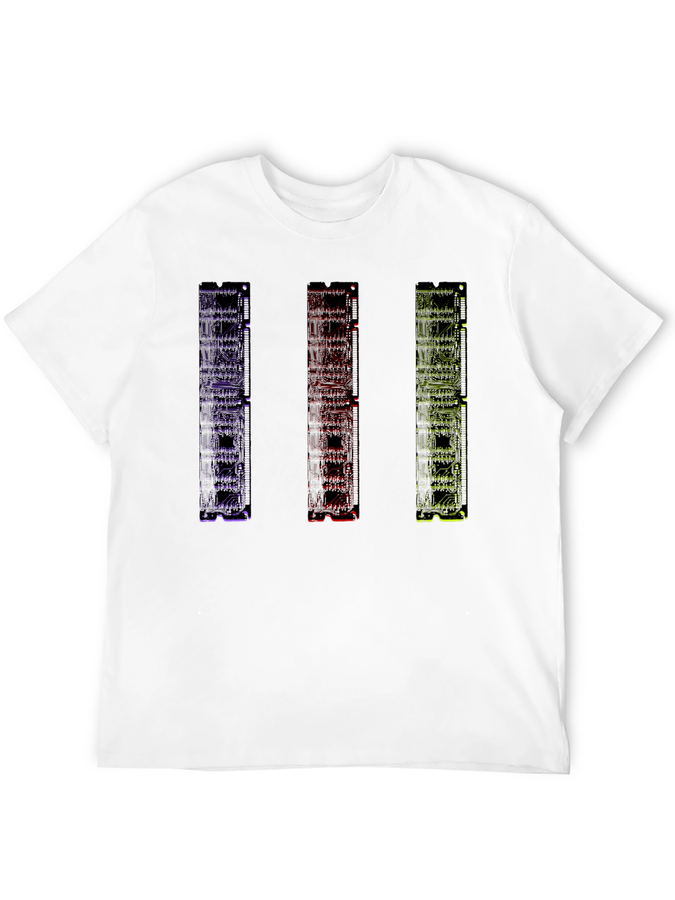 Geometric Circuit Board Mens Graphic T-Shirt