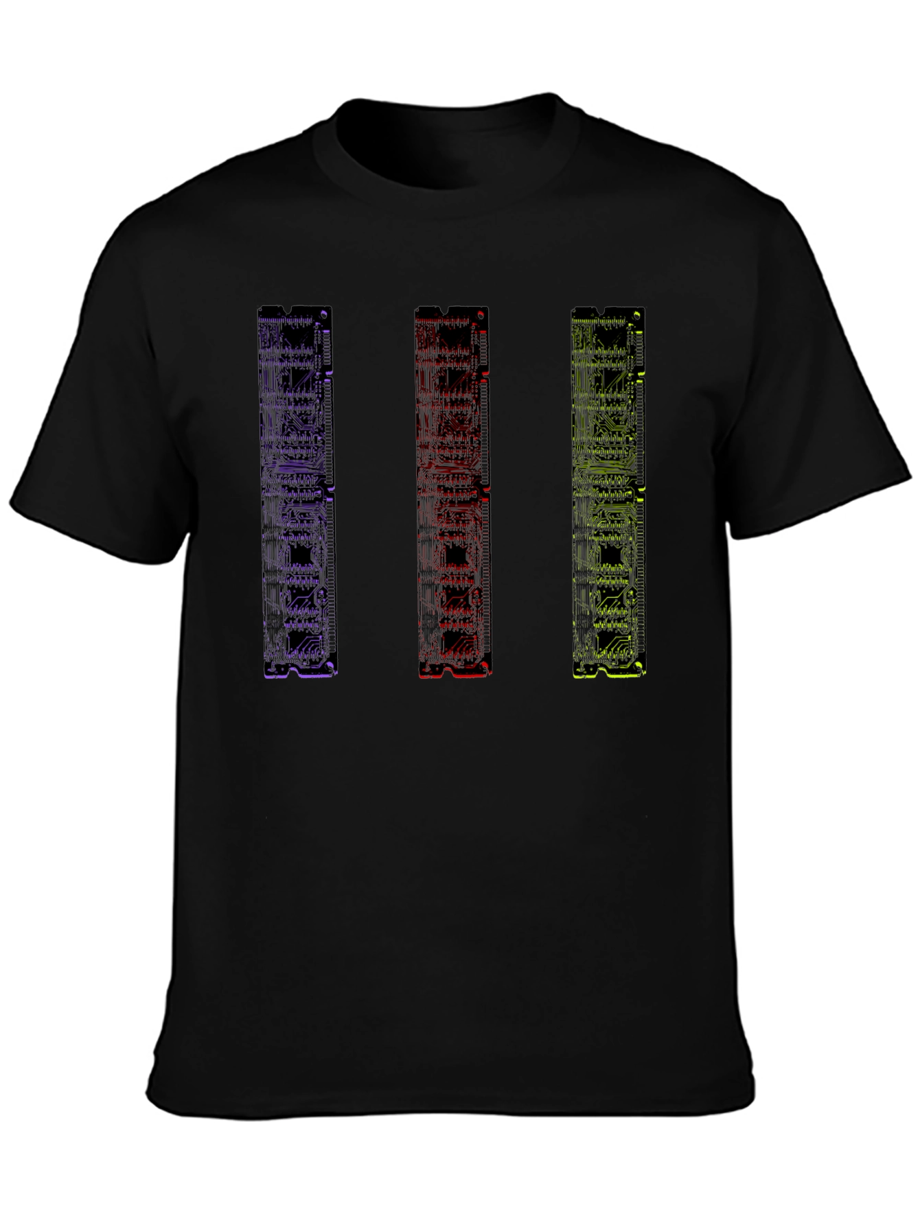 Geometric Circuit Board Mens Graphic T-Shirt