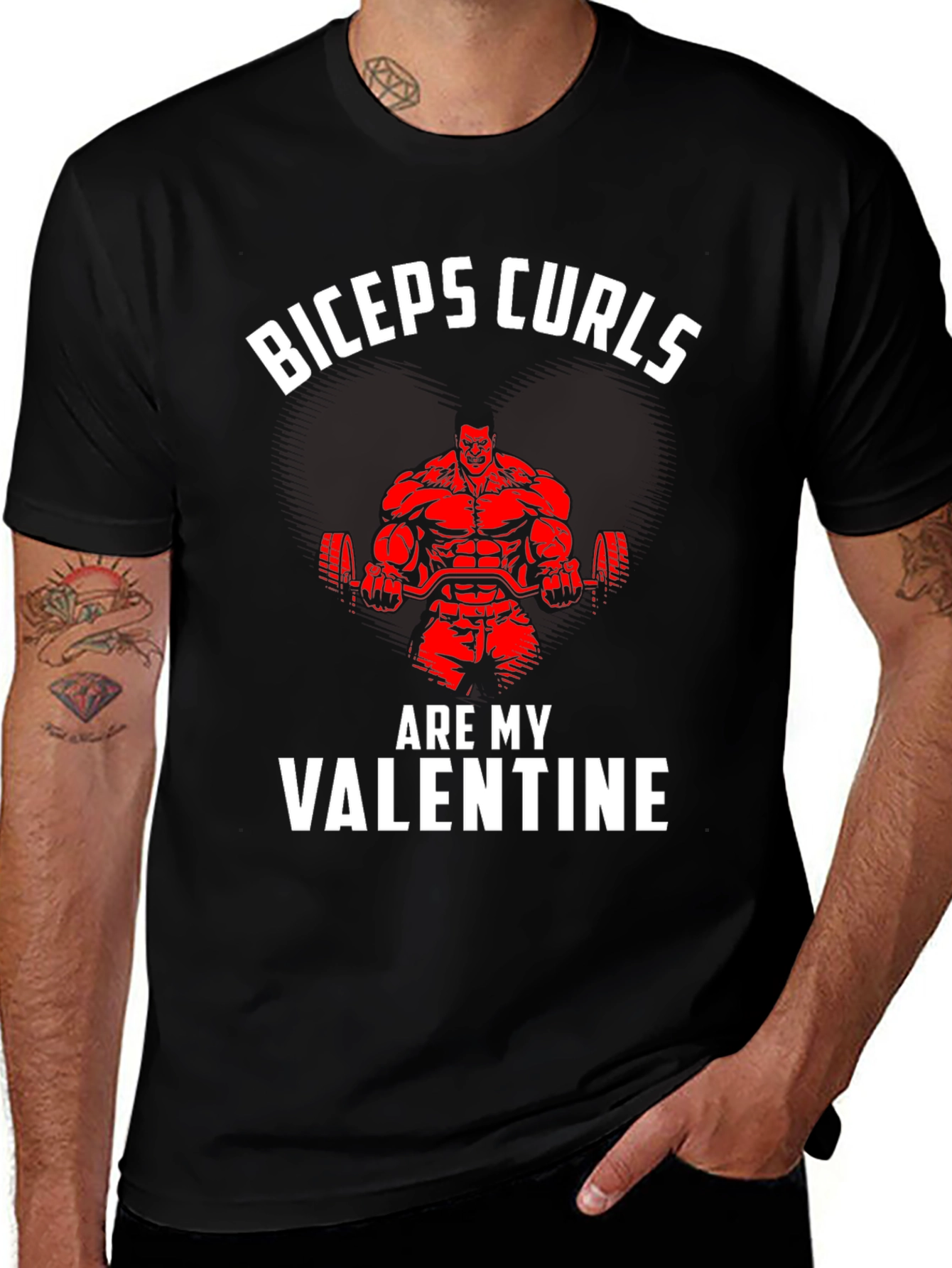 Biceps Curls Valentines Day T-Shirt