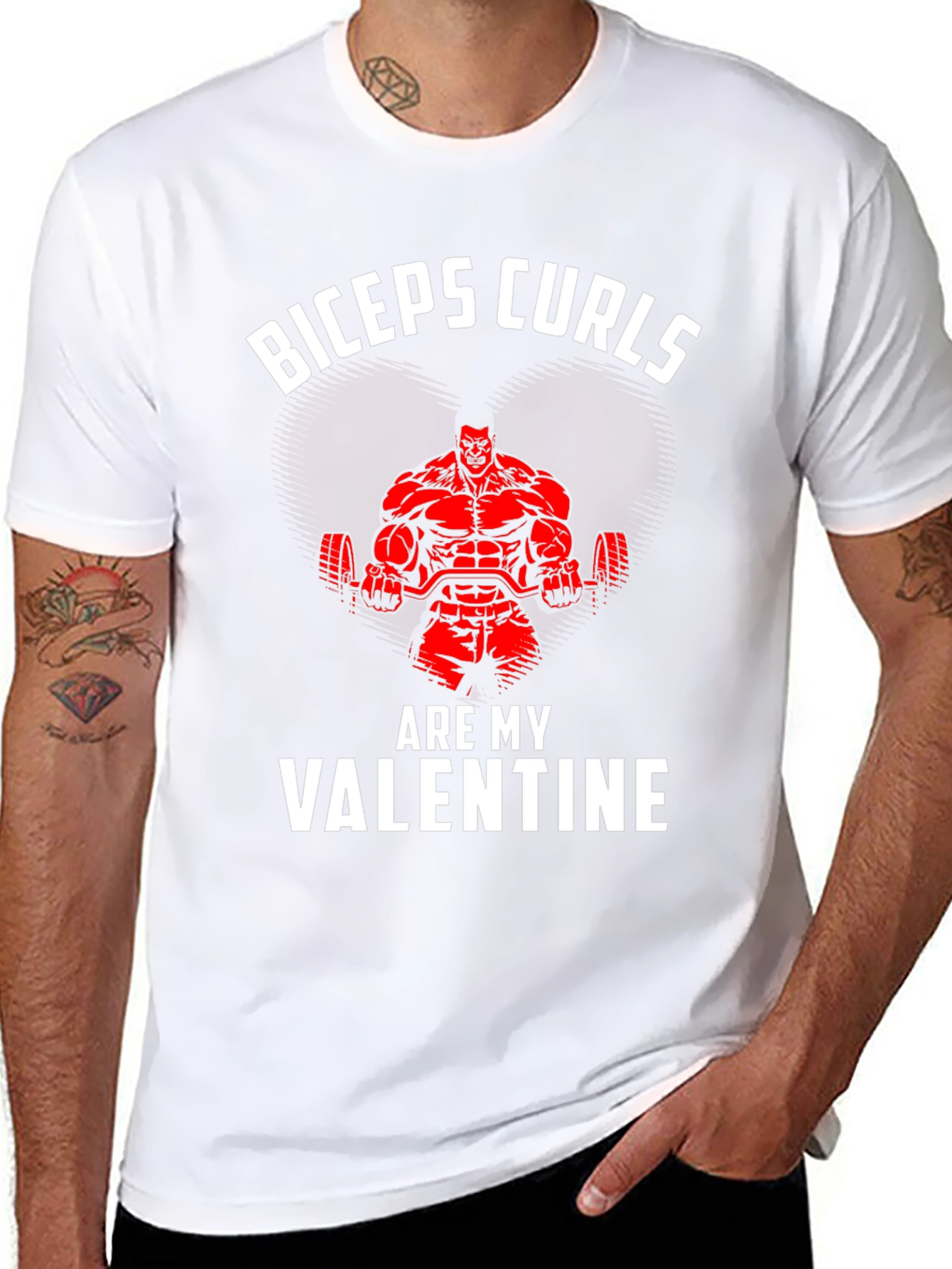 Biceps Curls Valentines Day T-Shirt