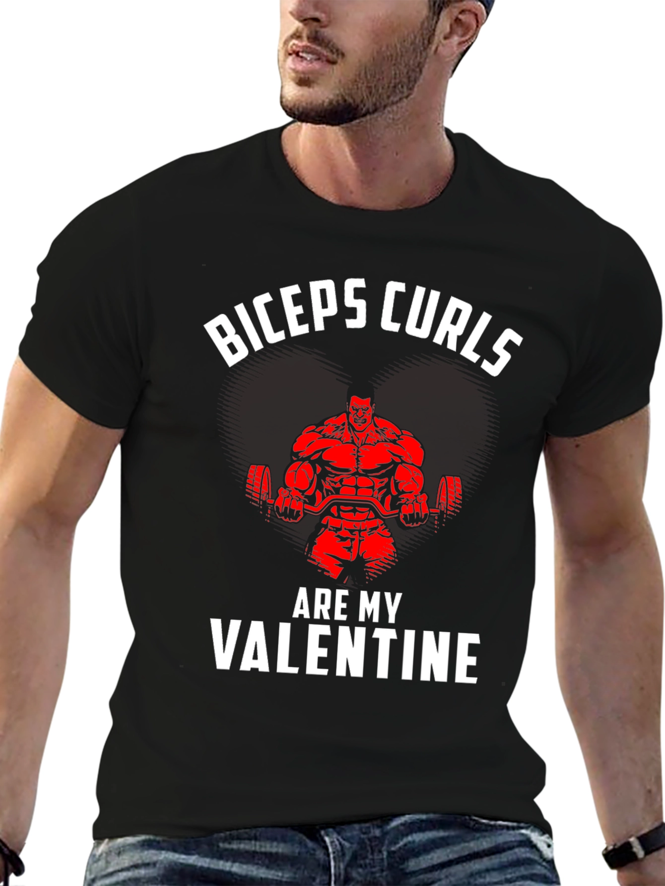 Biceps Curls Valentines Day T-Shirt