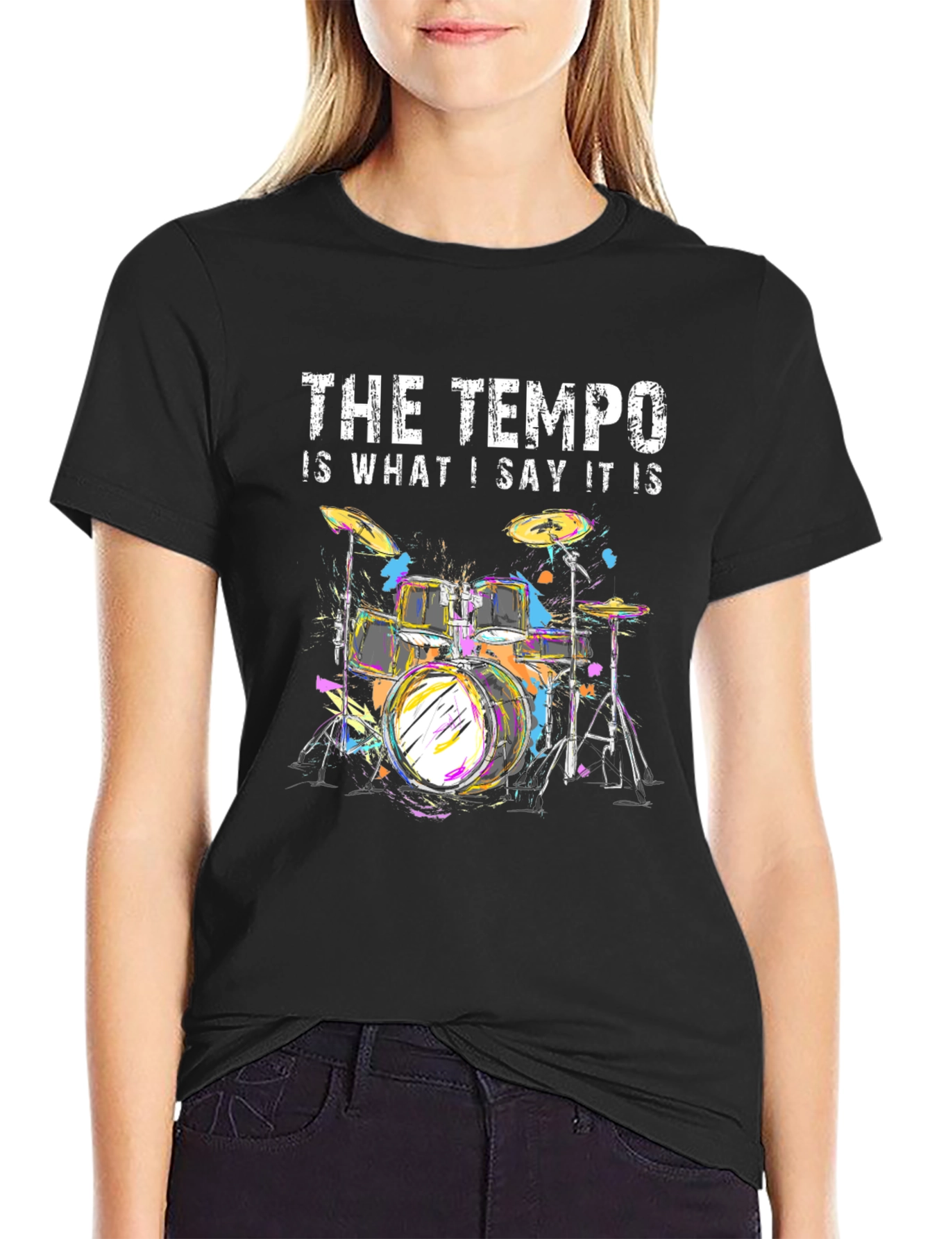 Tempo Drummer T-Shirt - Music Lover Tee