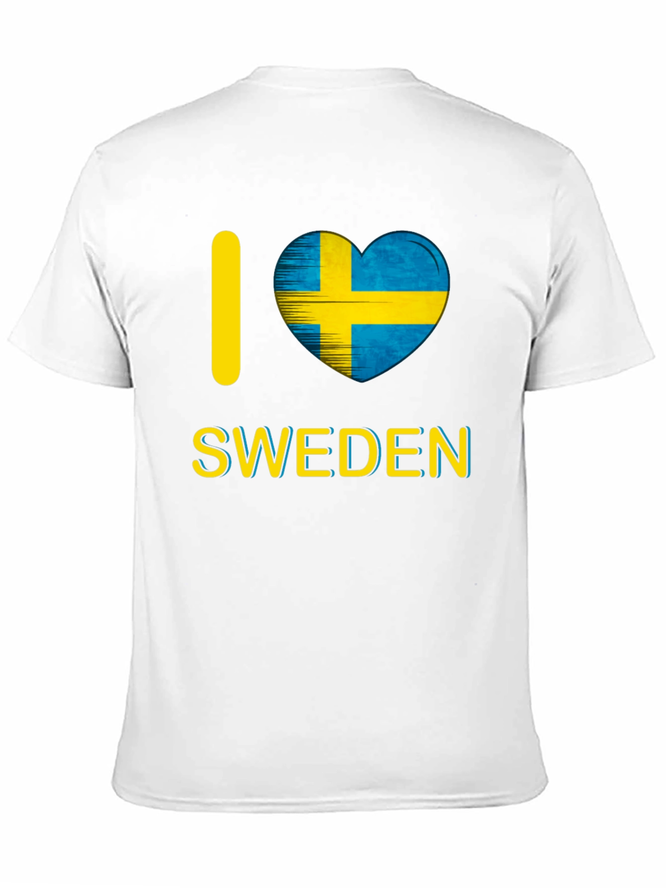 I Love Sweden T-Shirt - Black Crew Neck