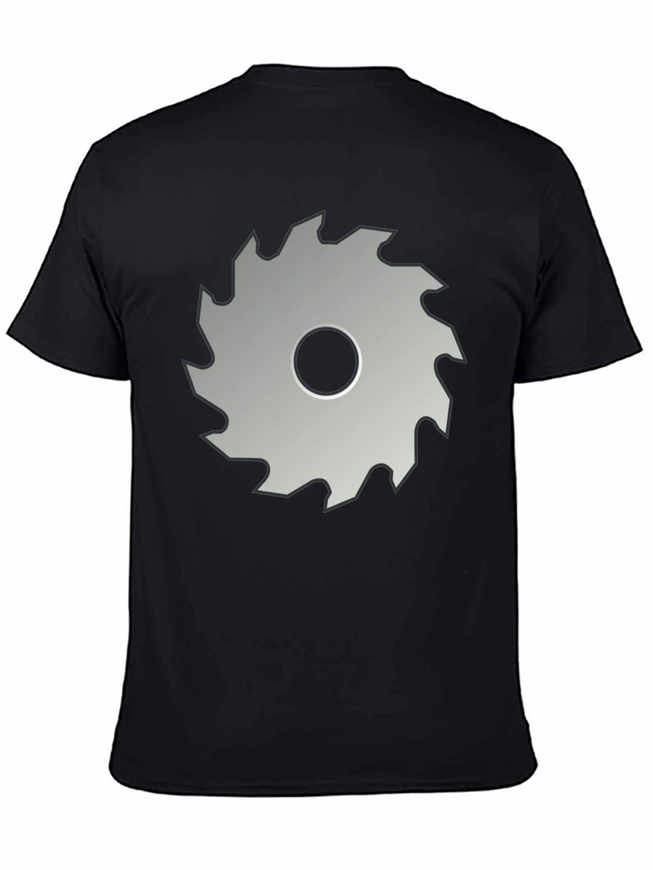Saw Blade Graphic Tee - Black Crew Neck