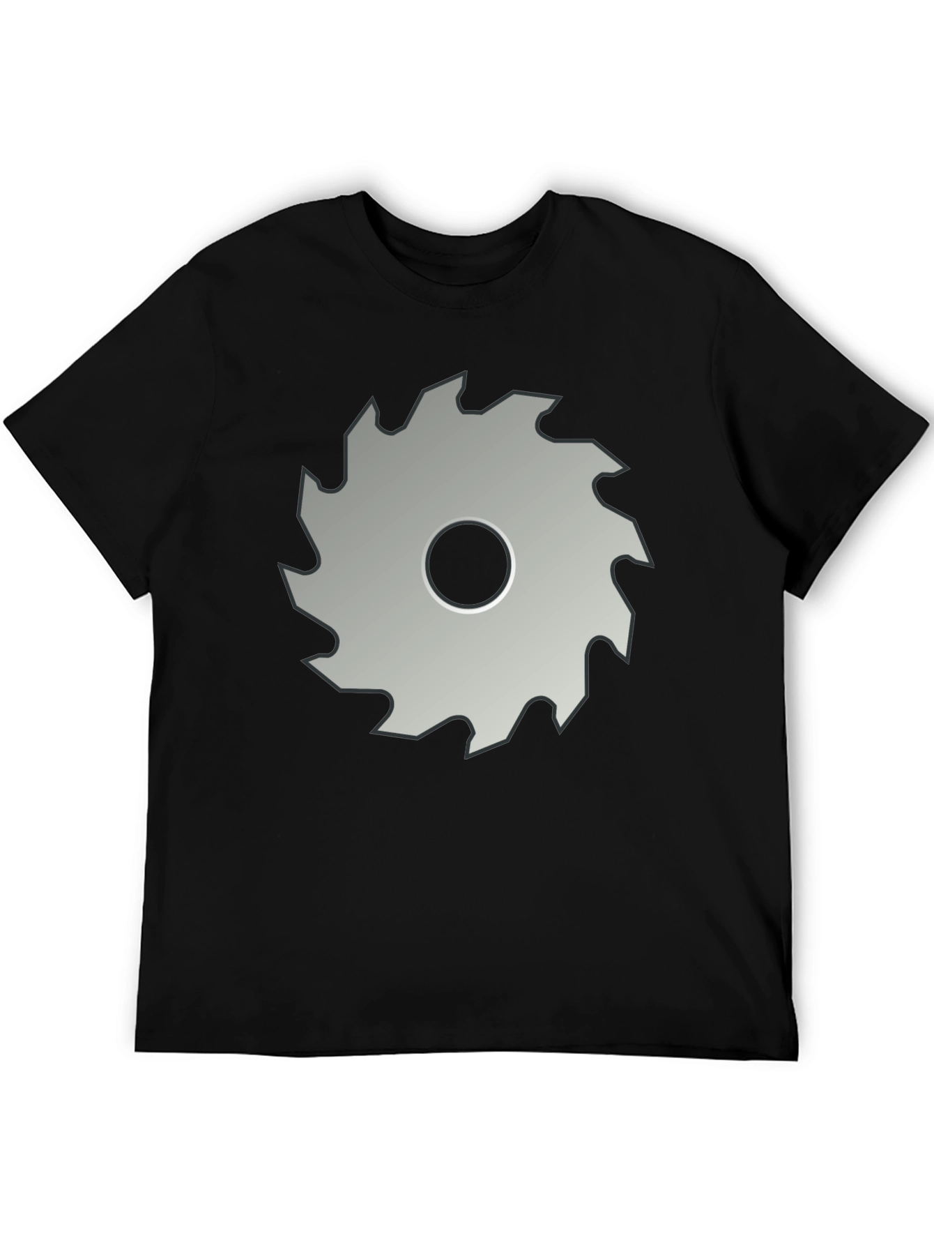 Saw Blade Graphic Tee - Black Crew Neck
