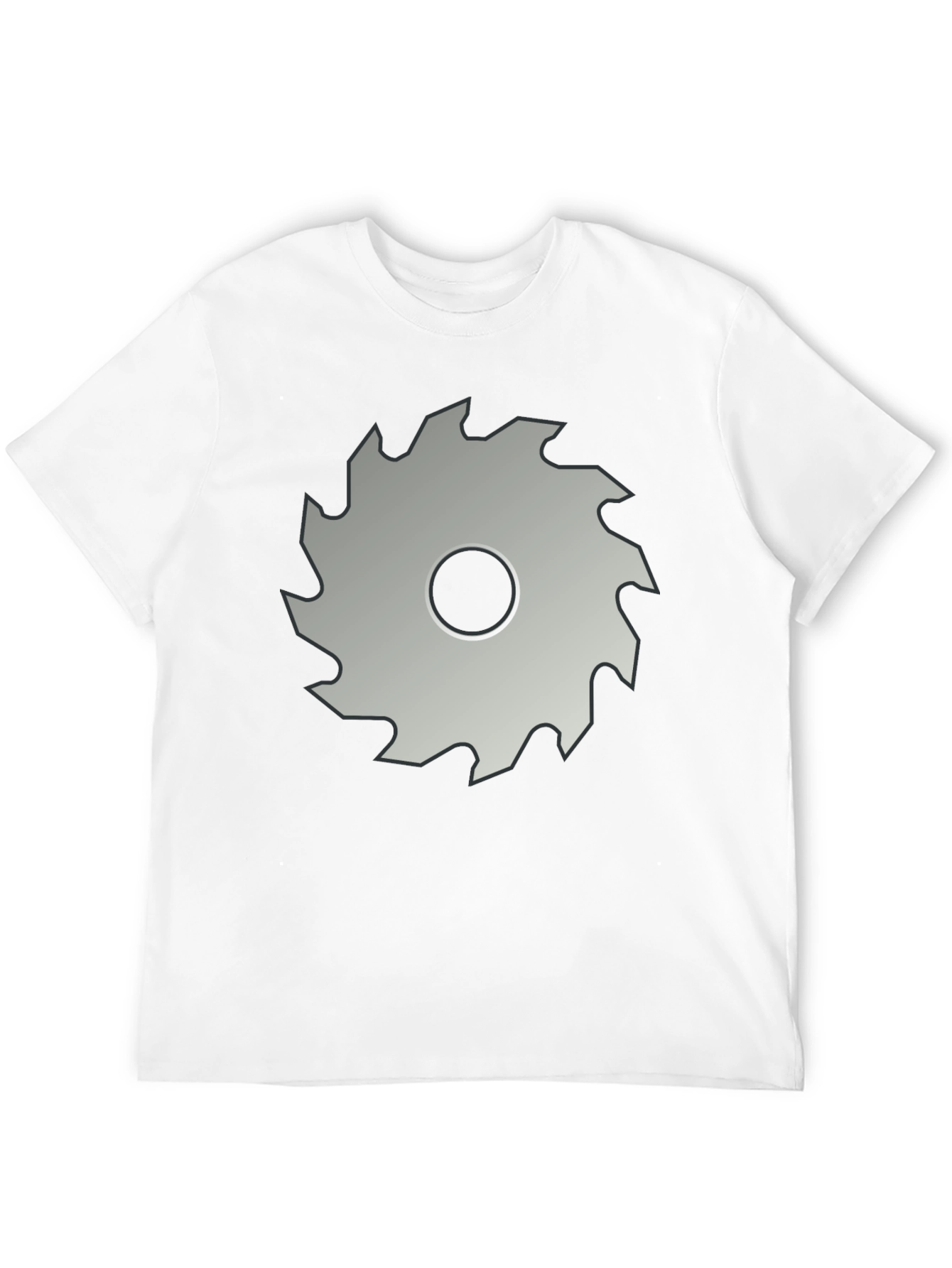 Saw Blade Graphic Tee - Black Crew Neck