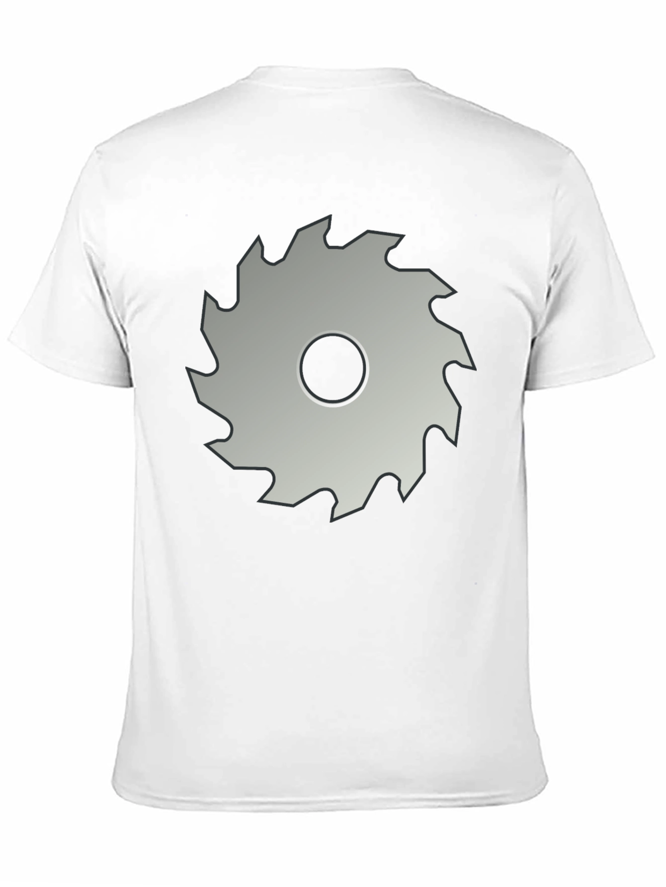 Saw Blade Graphic Tee - Black Crew Neck