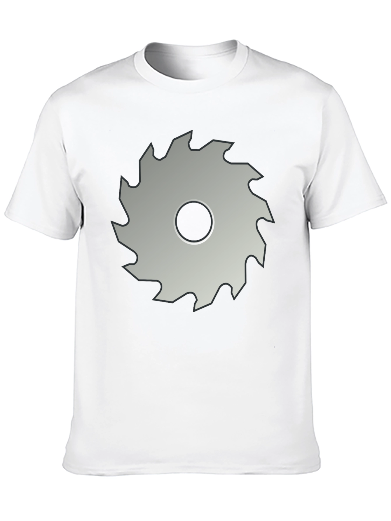 Saw Blade Graphic Tee - Black Crew Neck