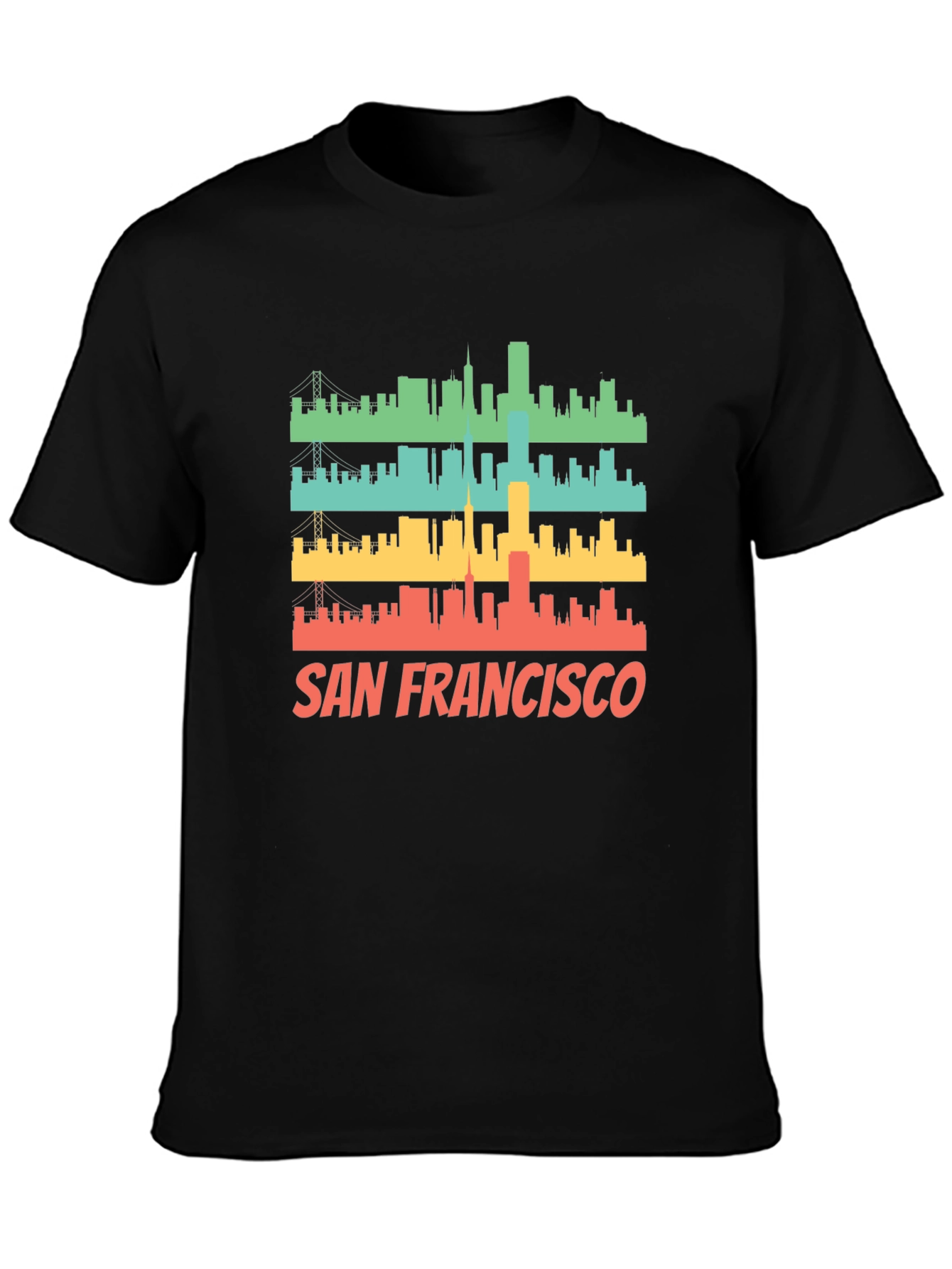 San Francisco Skyline Retro T-Shirt