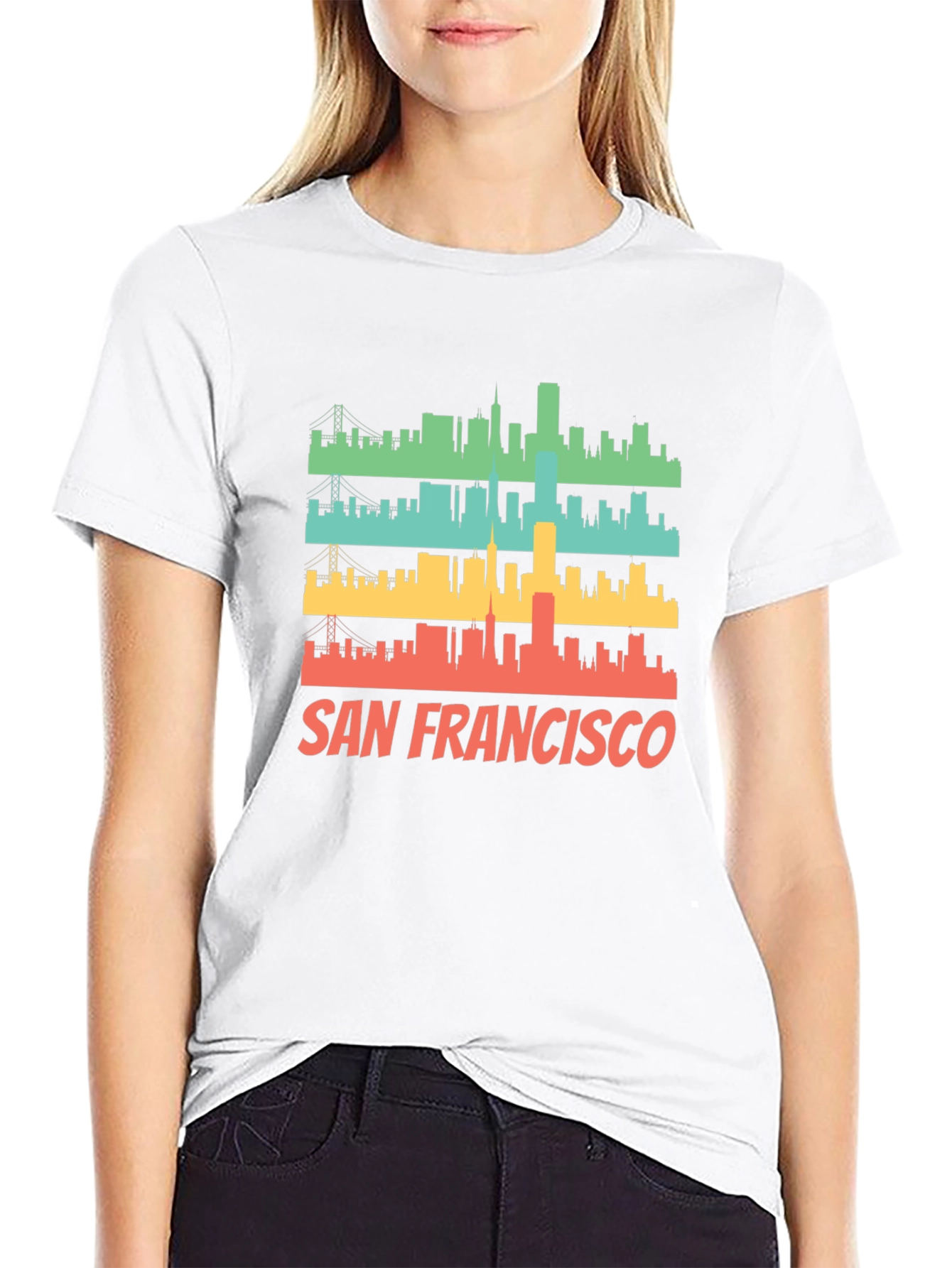San Francisco Skyline Retro T-Shirt