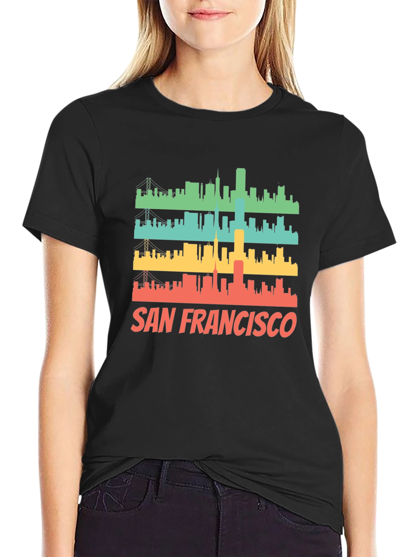 San Francisco Skyline Retro T-Shirt