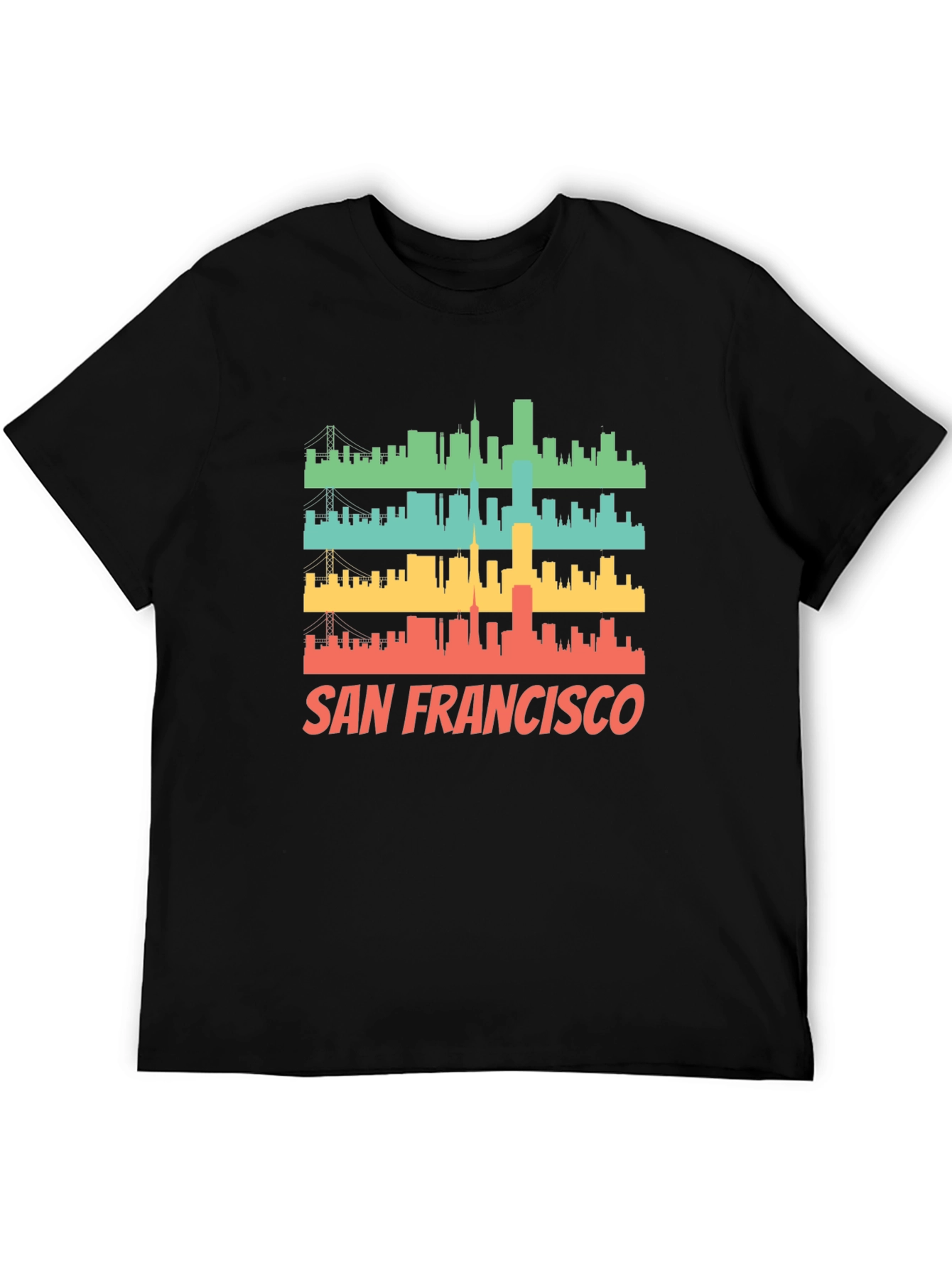 San Francisco Skyline Retro T-Shirt