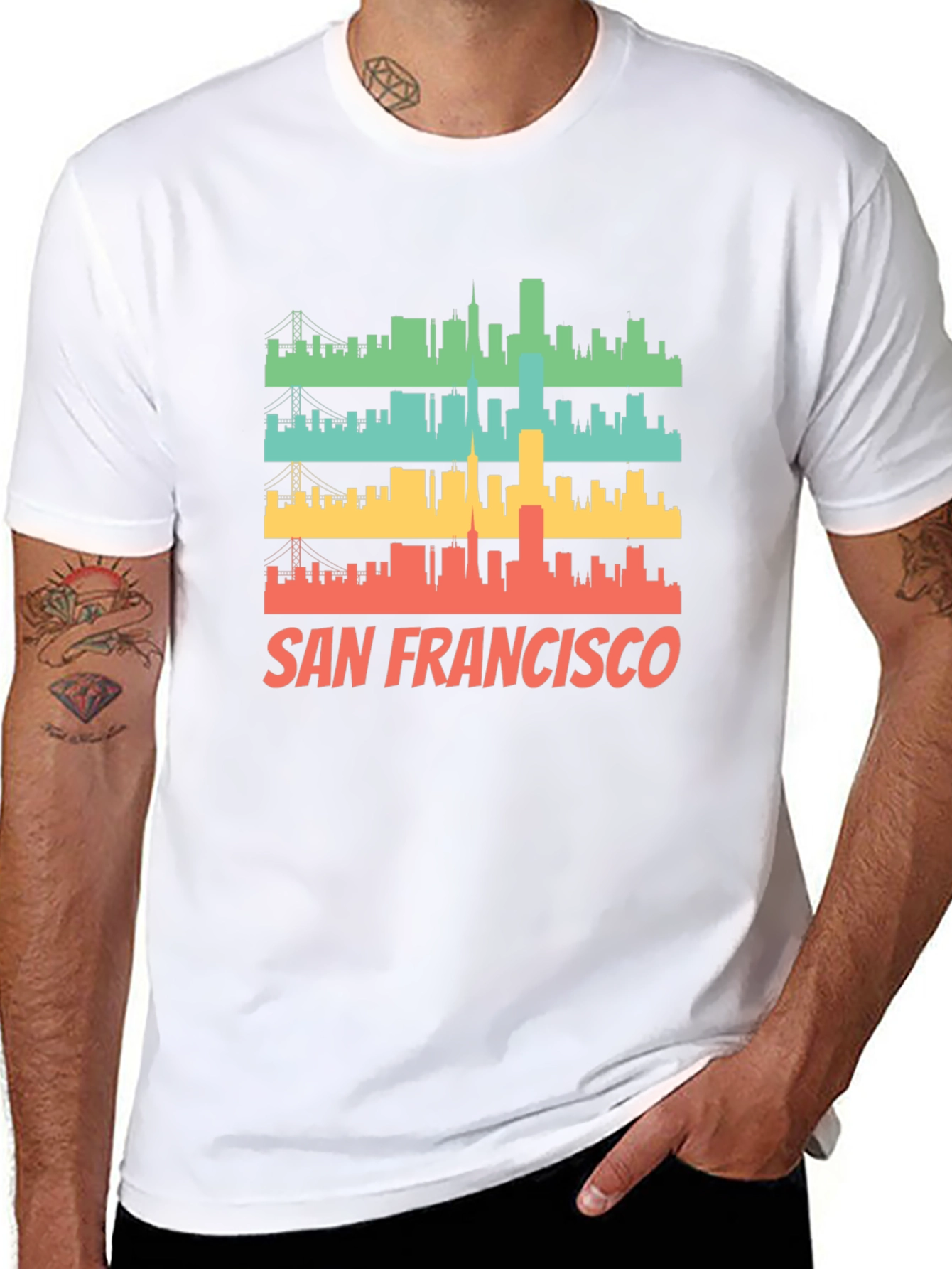 San Francisco Skyline Retro T-Shirt