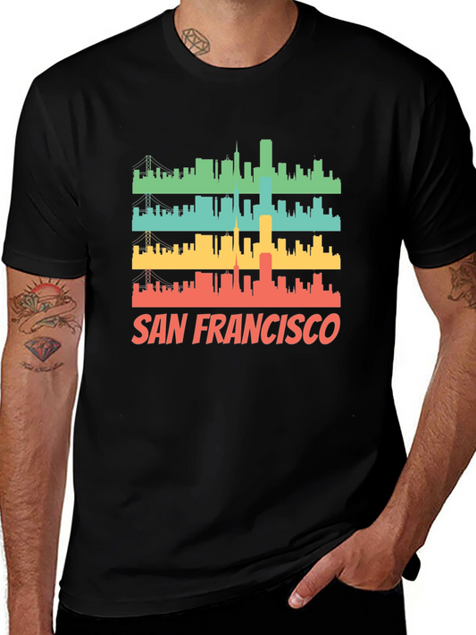 San Francisco Skyline Retro T-Shirt