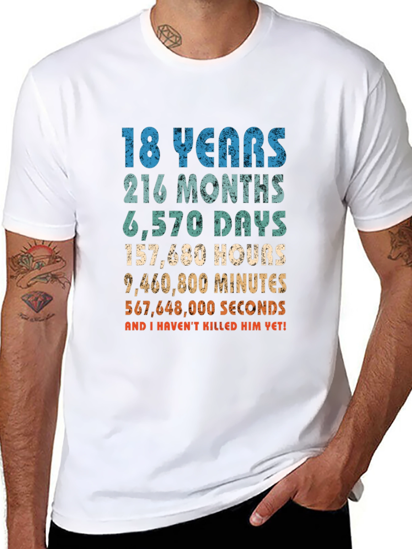 18 Years & Counting Funny Graphic T-Shirt
