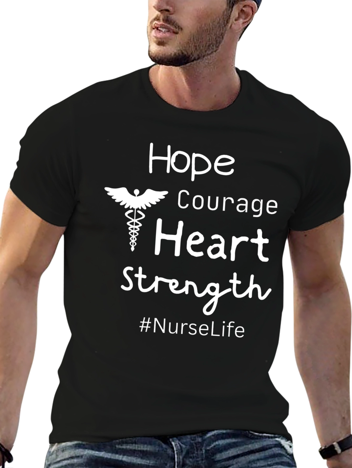 Nurse Life T-Shirt: Hope Courage Heart Strength