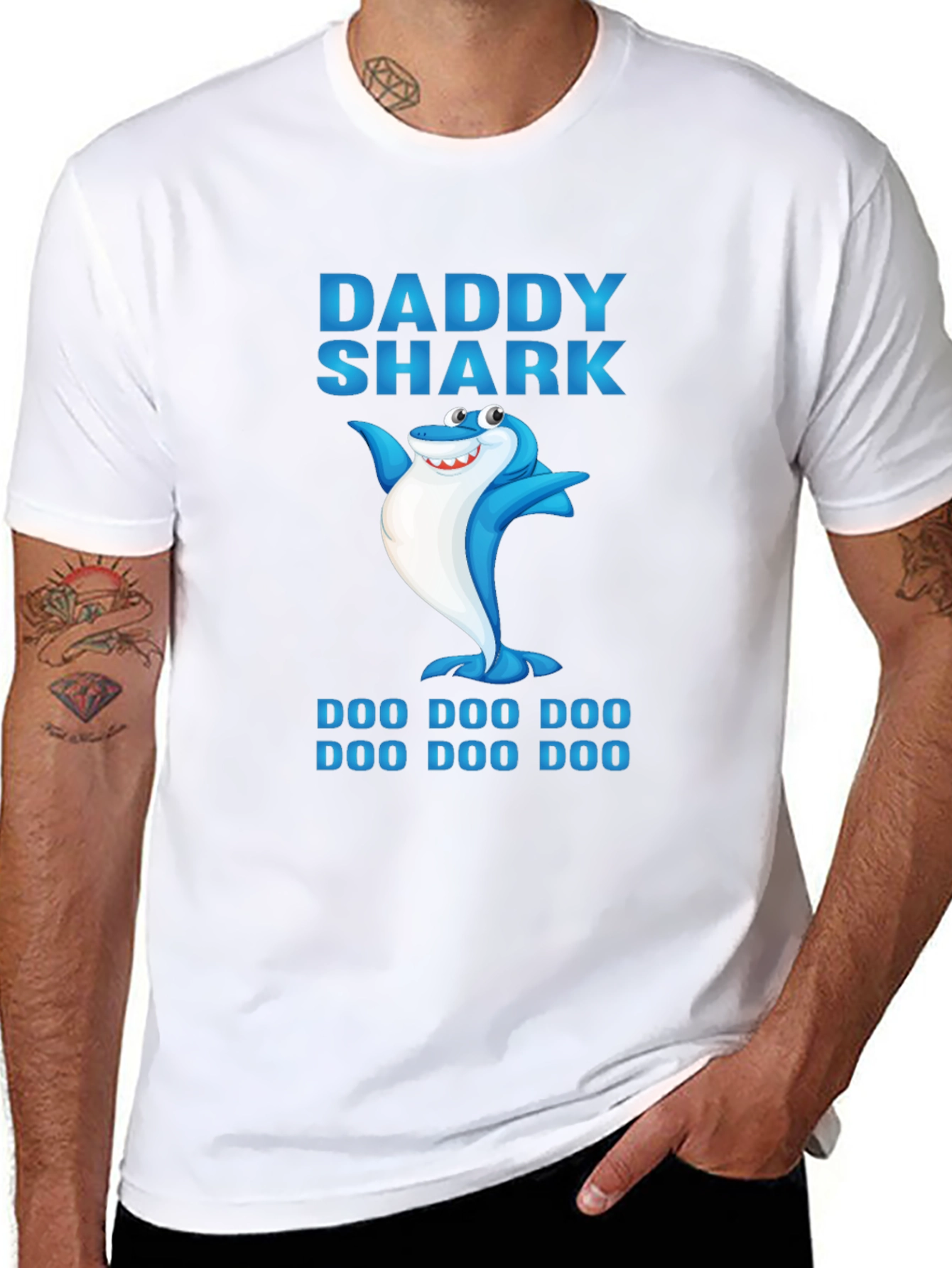 Daddy Shark Graphic Tee - Fun Family T-Shirt