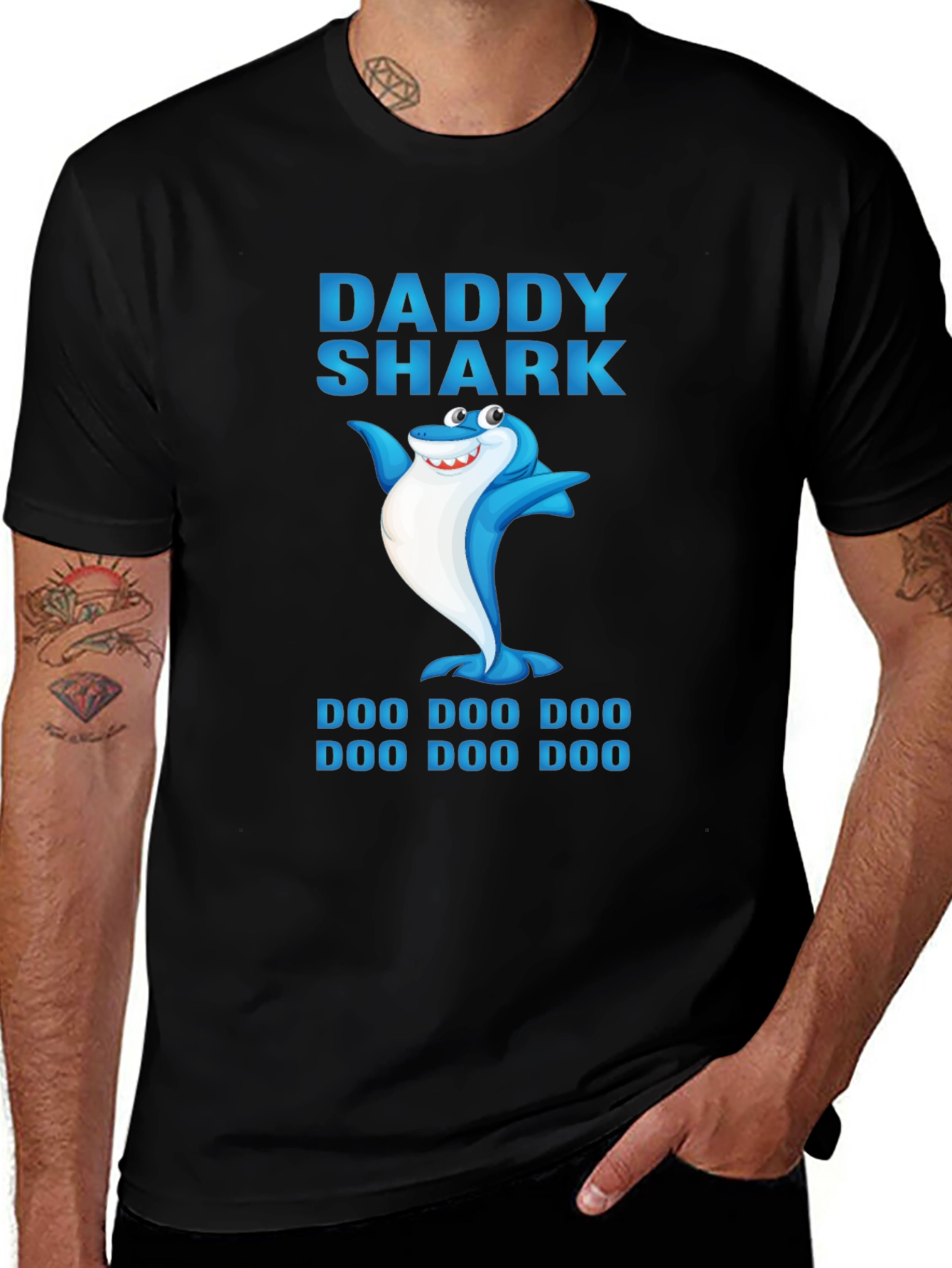 Daddy Shark Graphic Tee - Fun Family T-Shirt