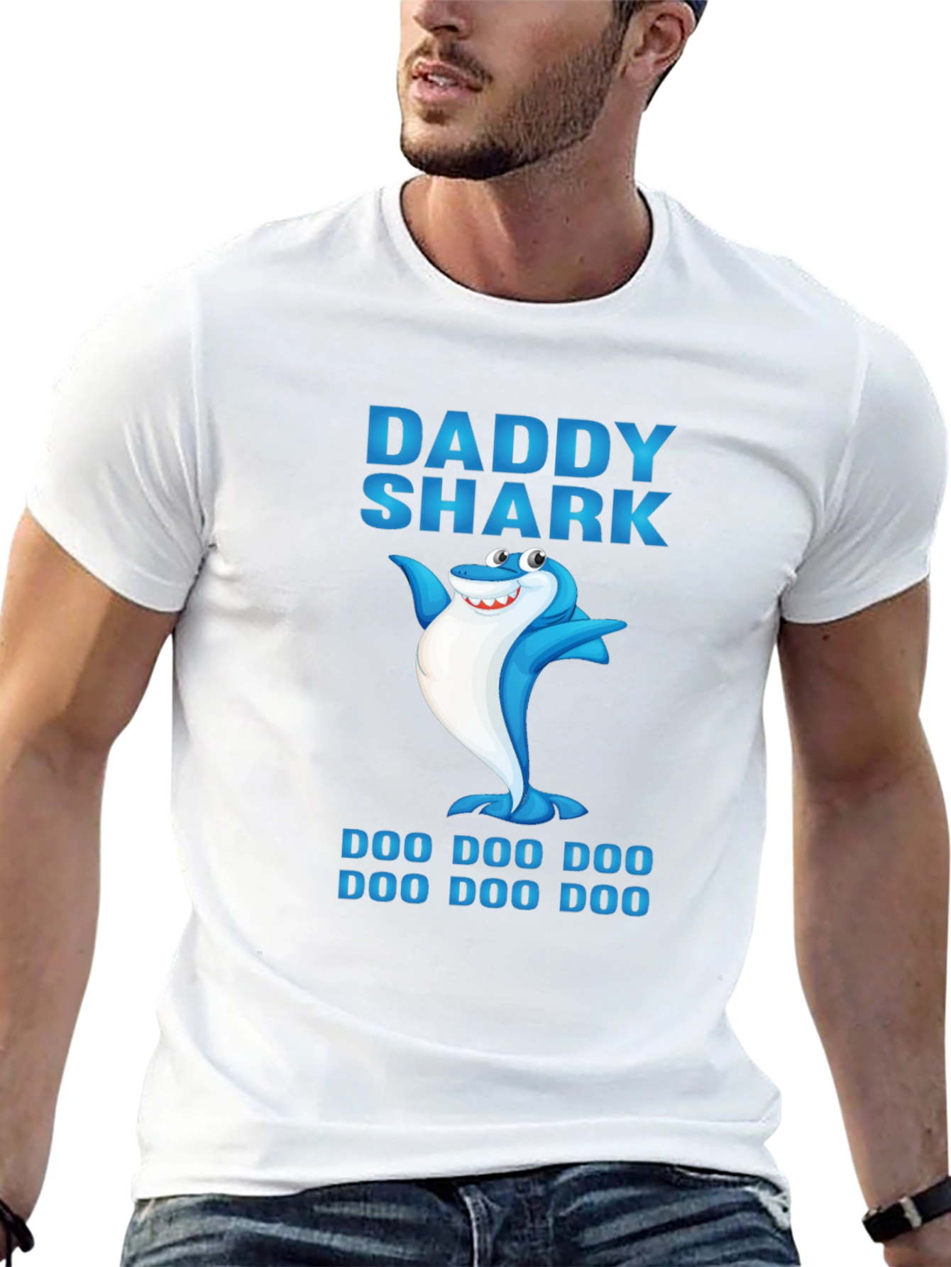 Daddy Shark Graphic Tee - Fun Family T-Shirt