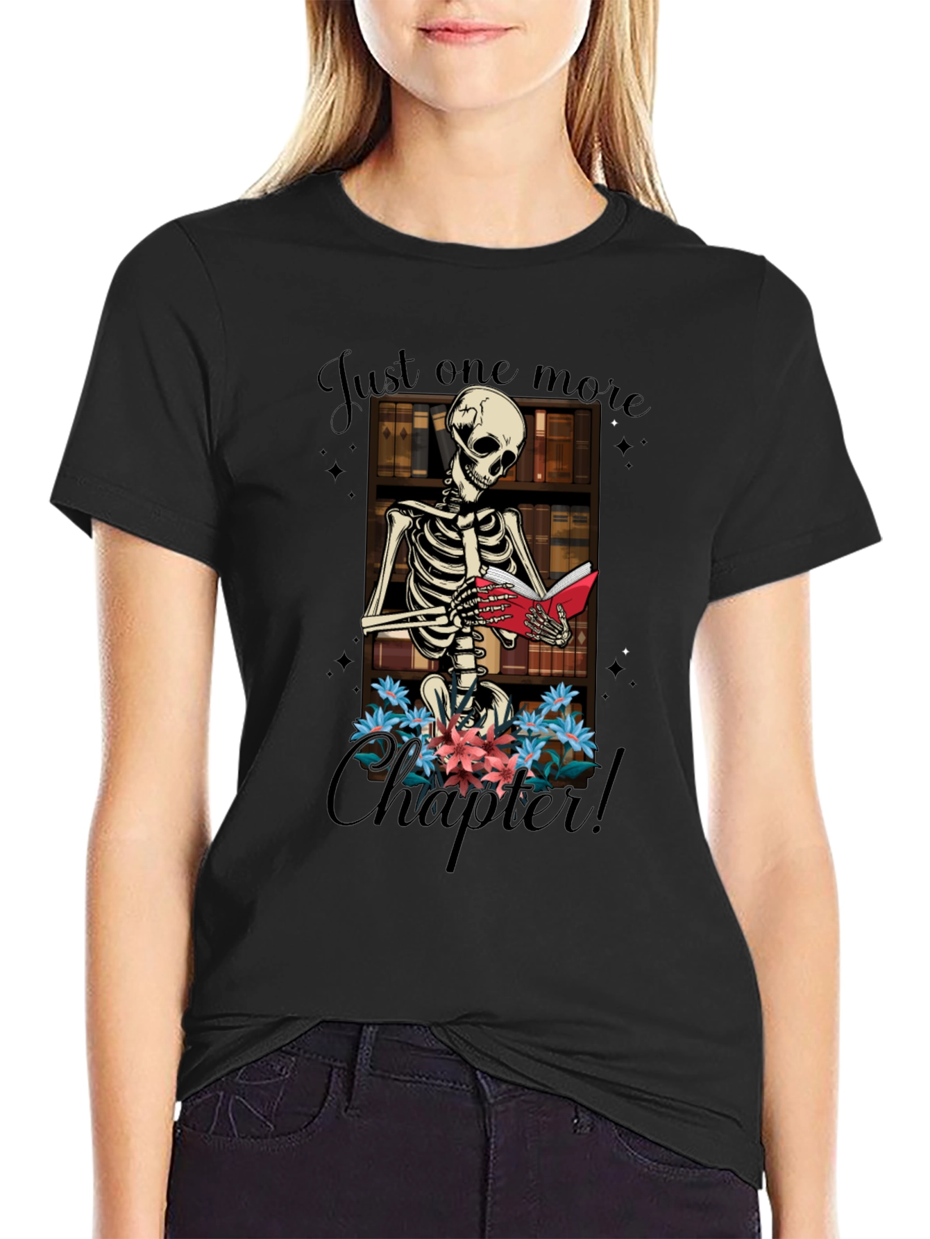 Just One More Chapter Skeleton T-Shirt