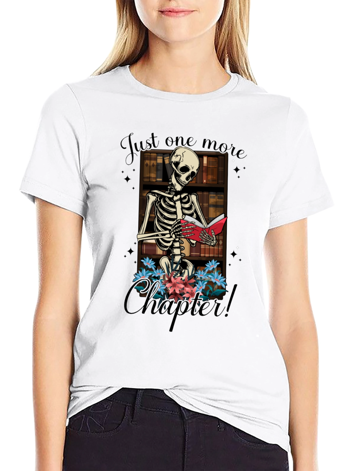 Just One More Chapter Skeleton T-Shirt