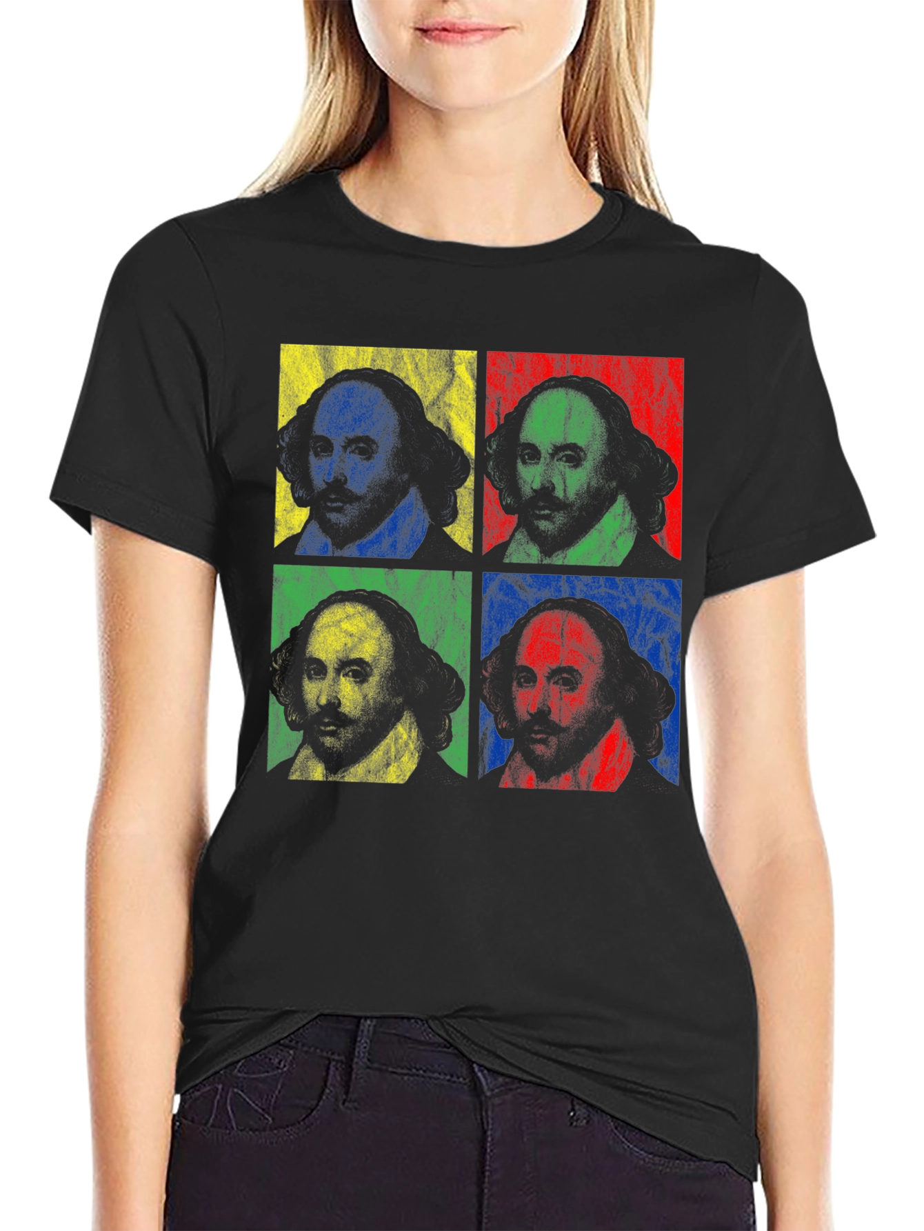 Shakespeare Pop Art T-Shirt - Literary Style