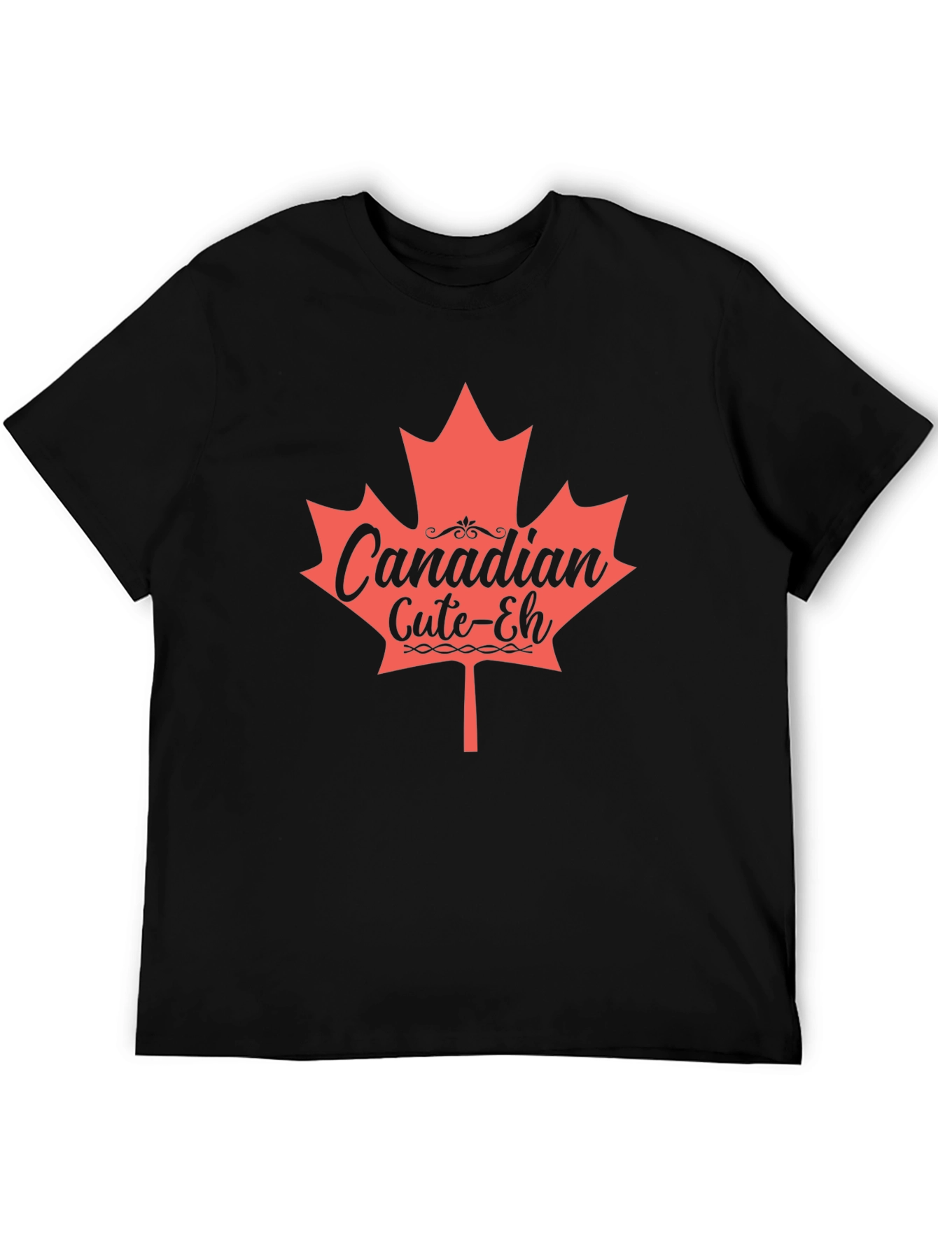Canadian Cute-Eh Maple Leaf Graphic T-Shirt