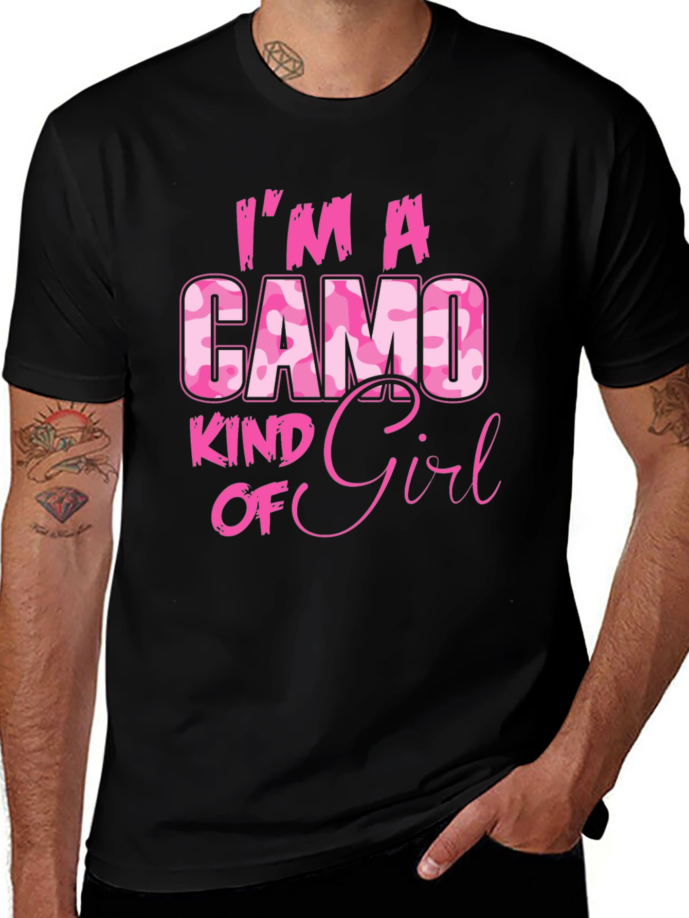 Camo Kind of Girl T-Shirt - Pink Camouflage