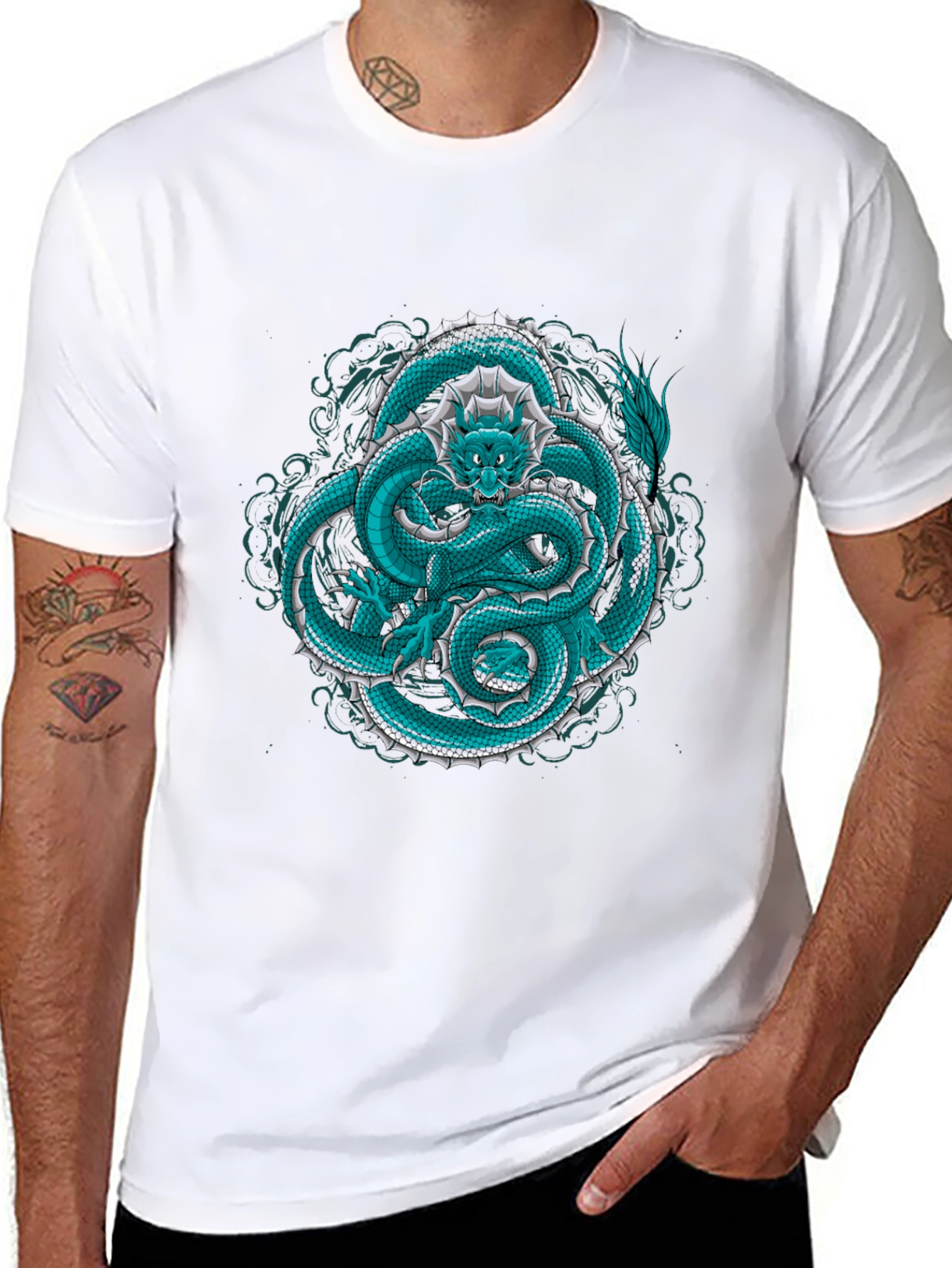 Dragon Graphic Tee - Cool Mythical Creature Shirt