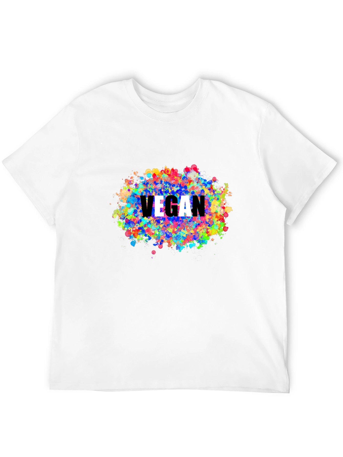 Vegan Colorful Splatter T-Shirt