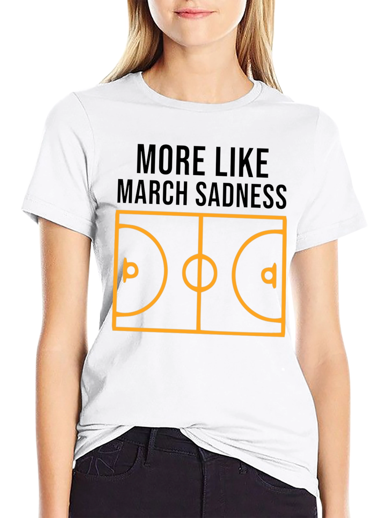 March Sadness Graphic Tee - Basketball Humor Shirt
