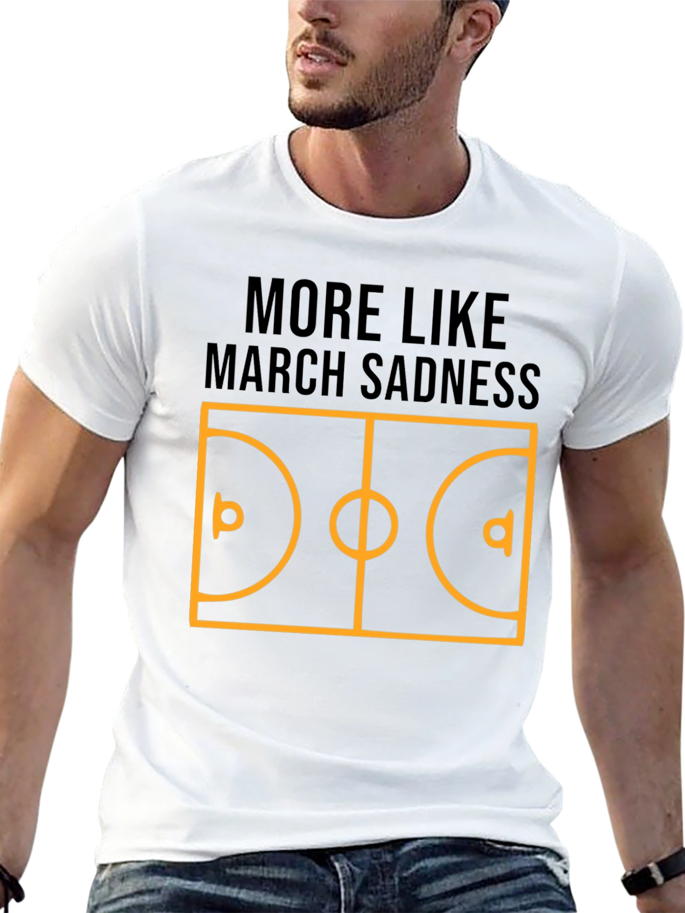 March Sadness Graphic Tee - Basketball Humor Shirt