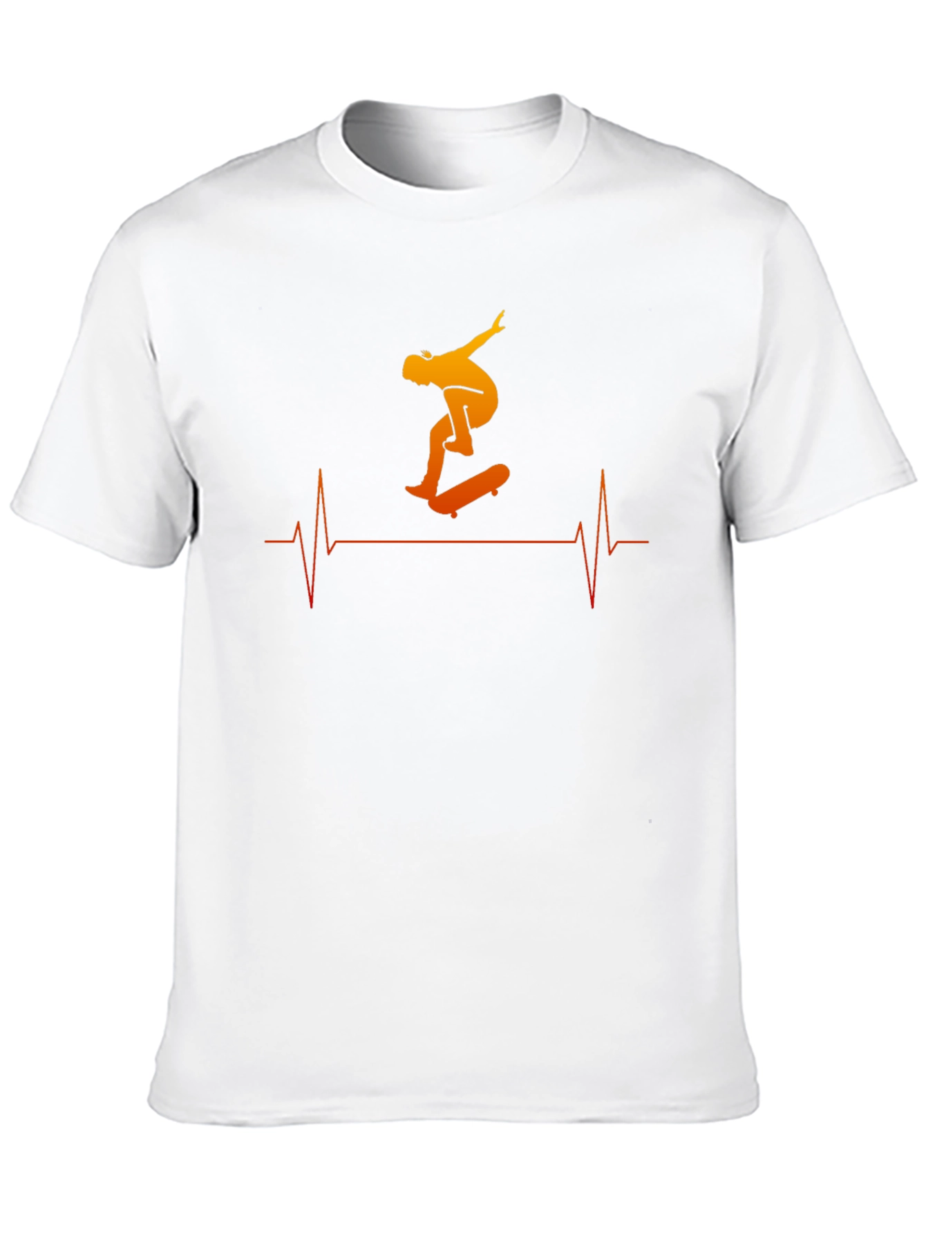 Skateboarding Heartbeat Tee - Cool Graphic T-Shirt