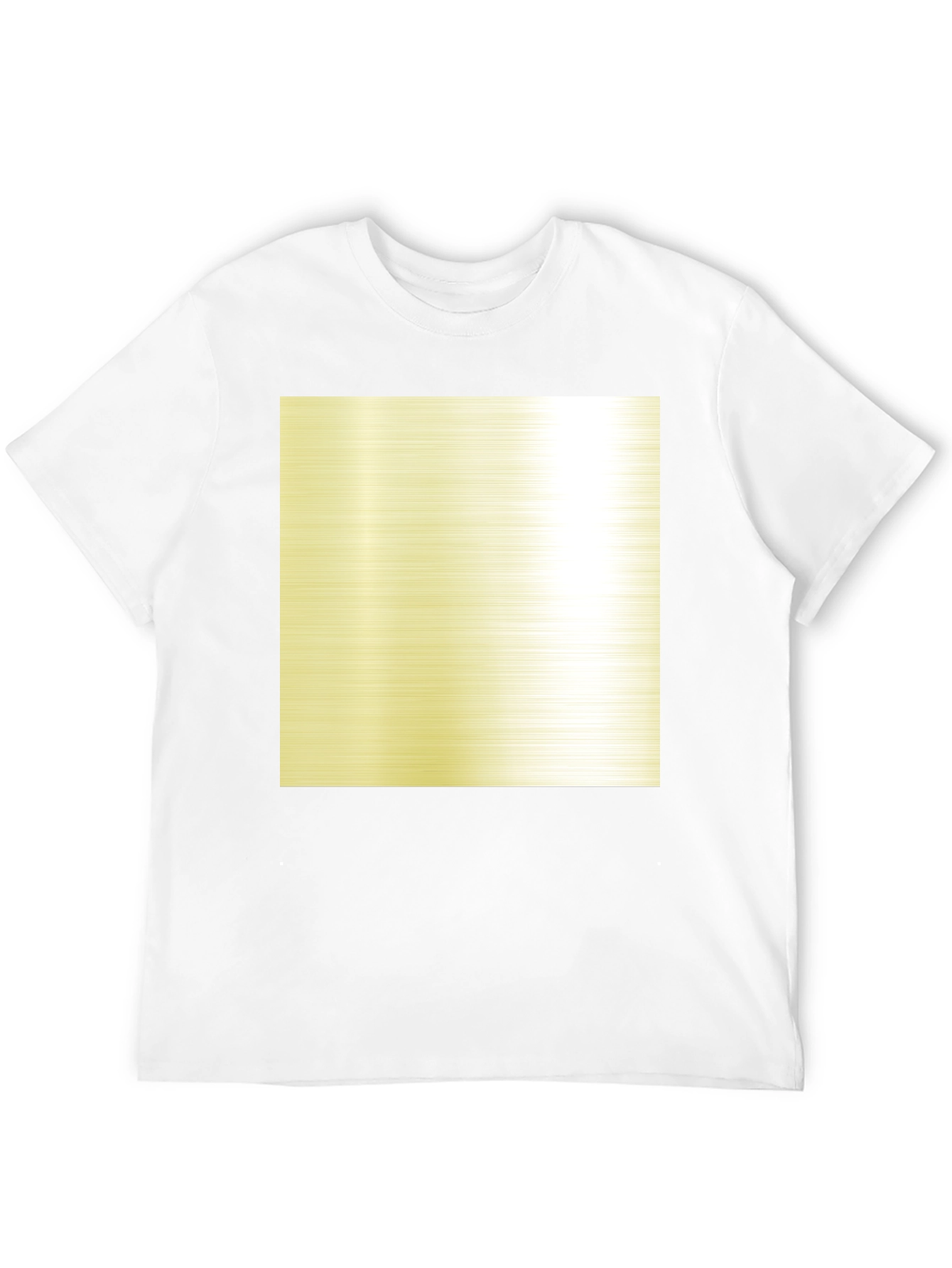 Black T-Shirt with Metallic Gold Square