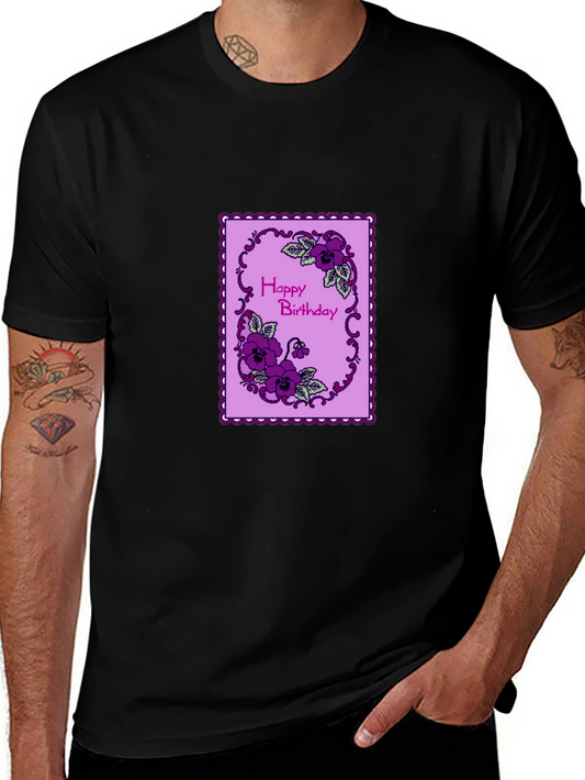 Happy Birthday Floral T-Shirt
