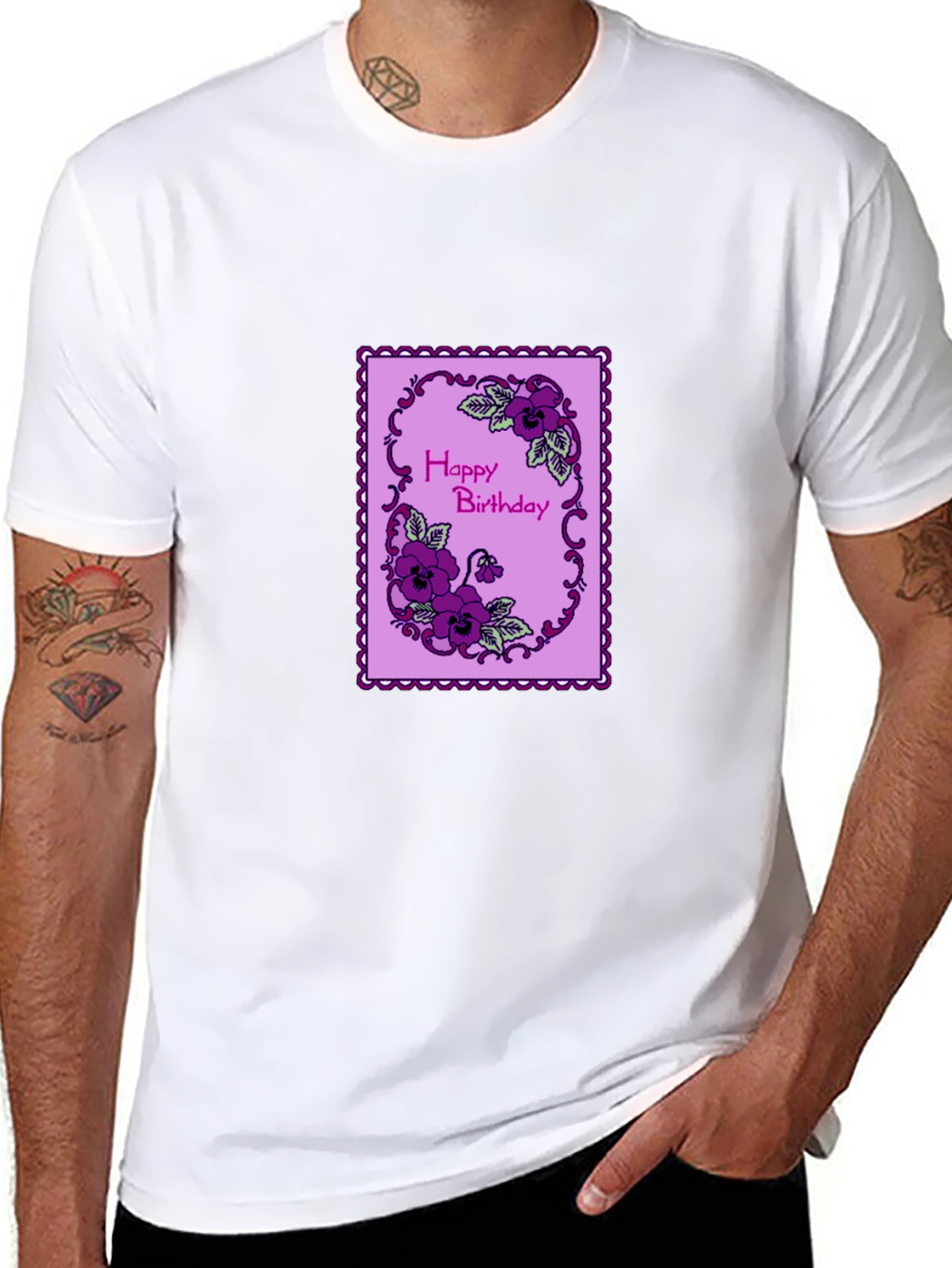 Happy Birthday Floral T-Shirt