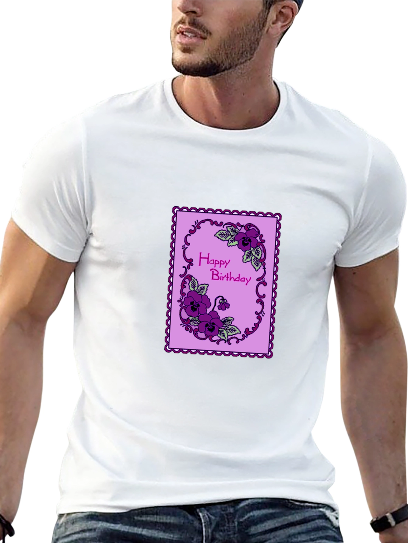 Happy Birthday Floral T-Shirt