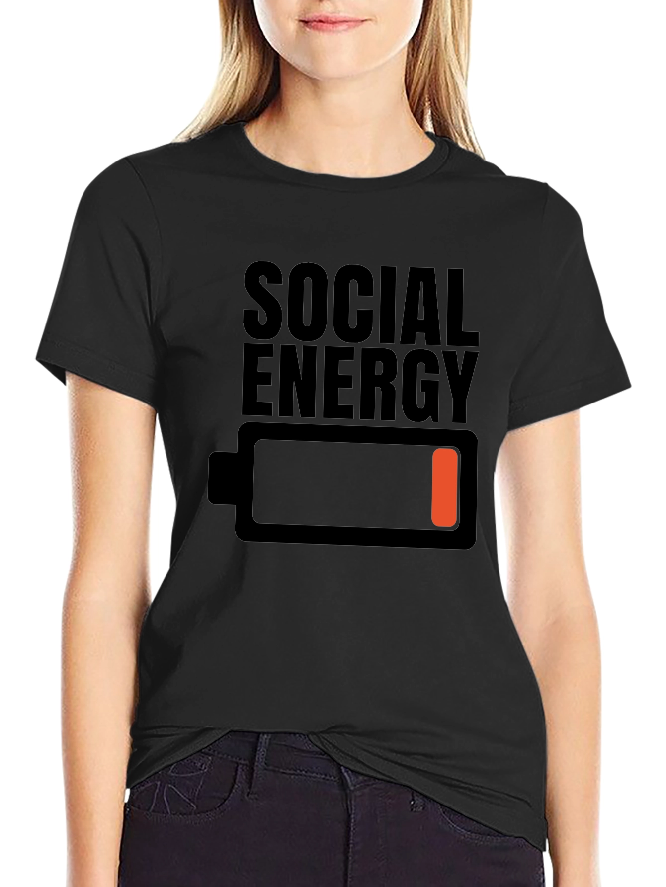 Social Energy Low Battery Graphic T-Shirt