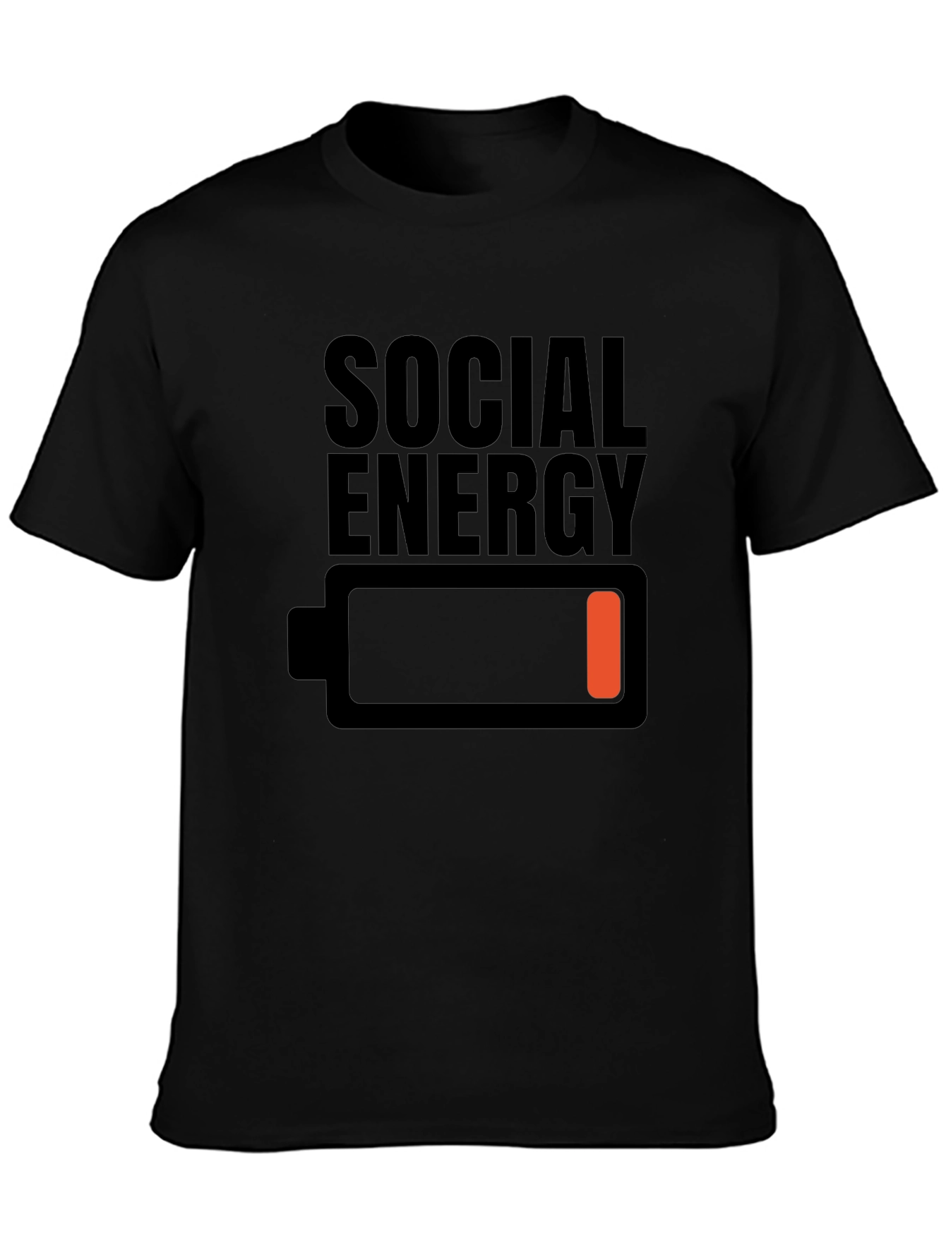 Social Energy Low Battery Graphic T-Shirt