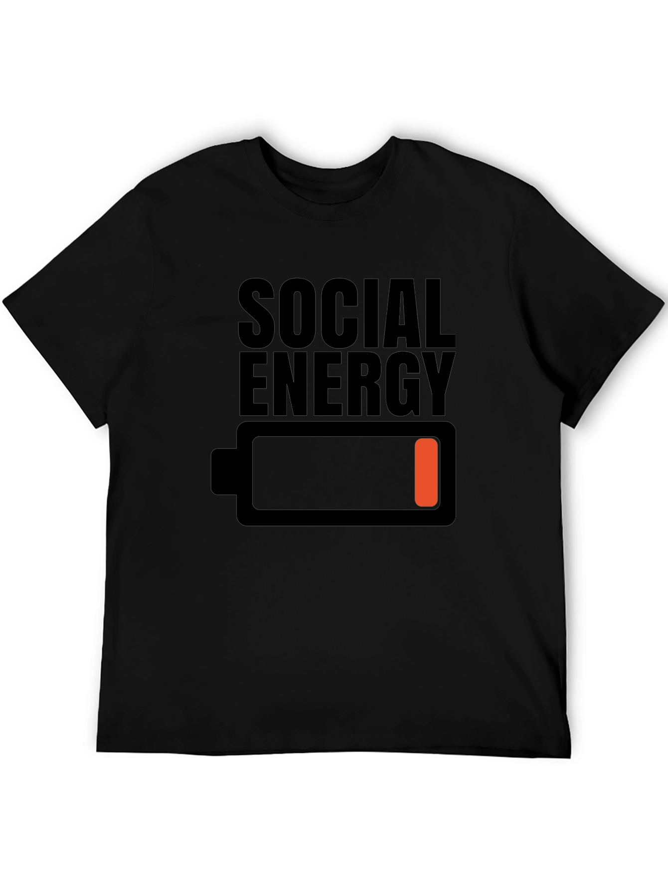 Social Energy Low Battery Graphic T-Shirt